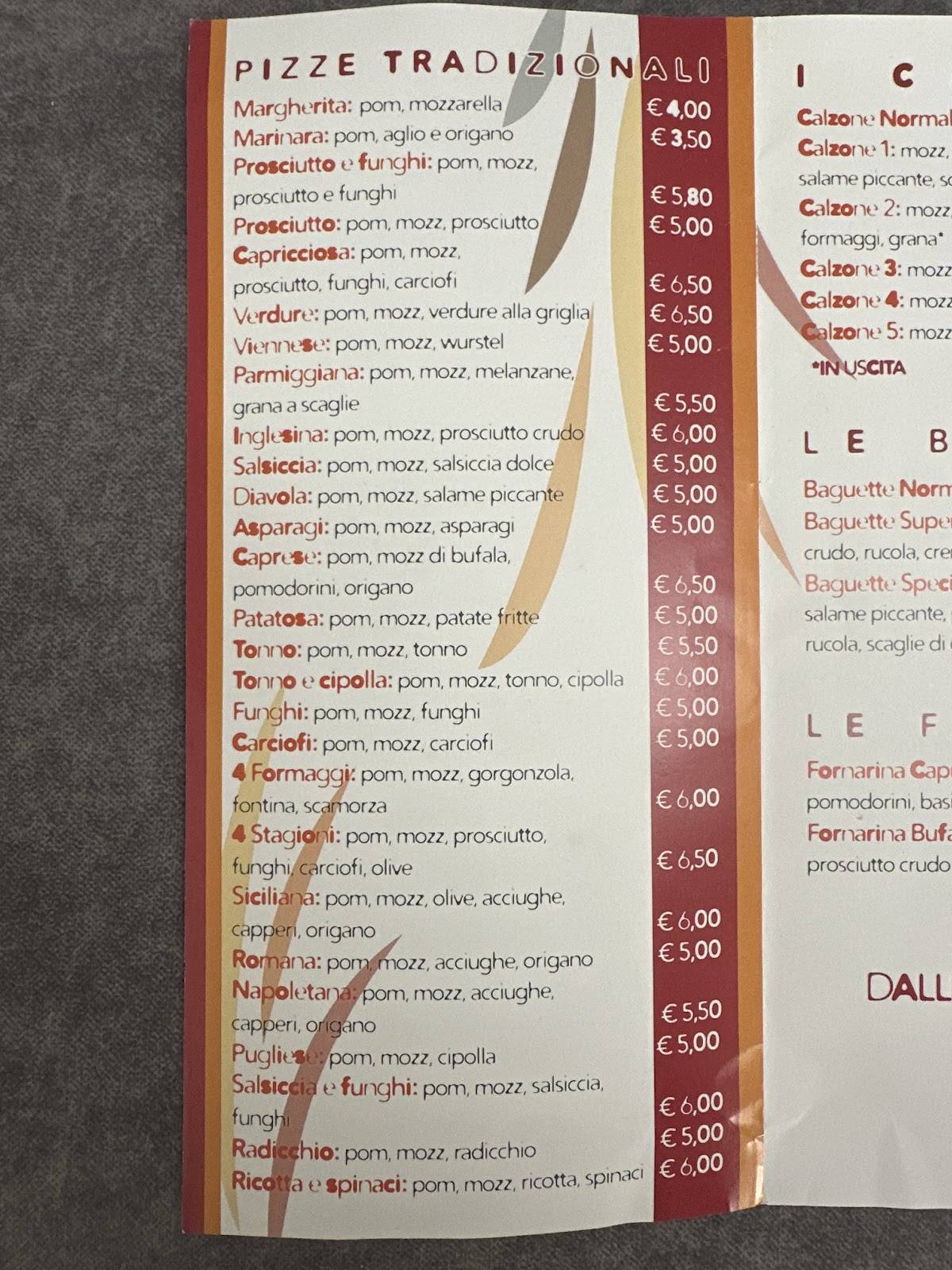 Menu di Playa Del Sol 