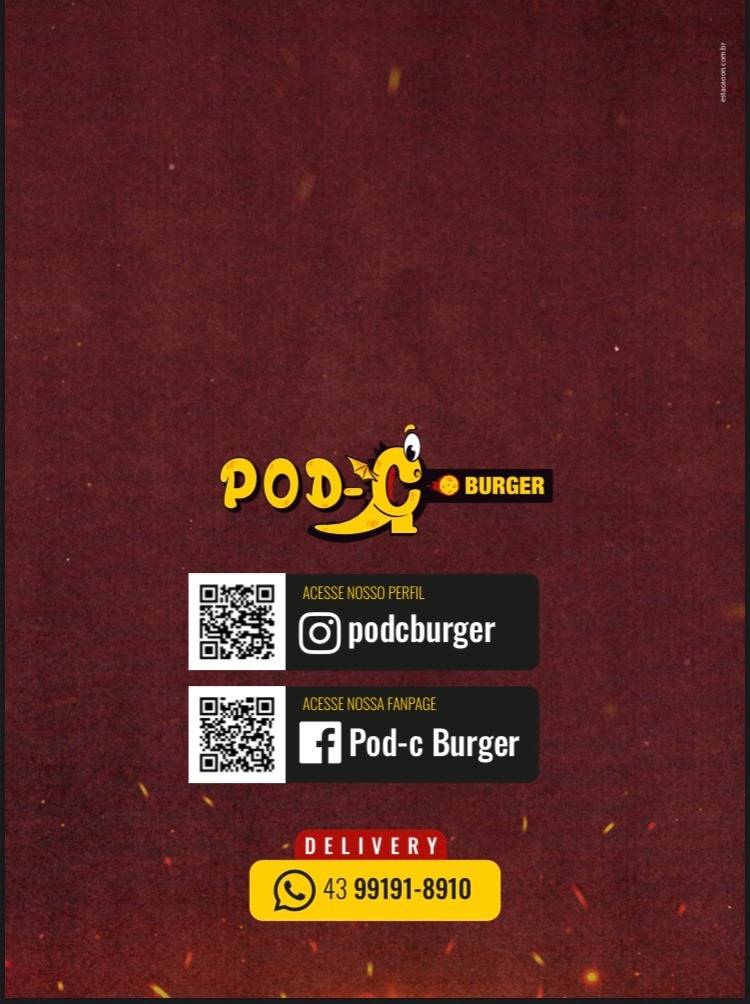 Pod-C Burguer cardápio
