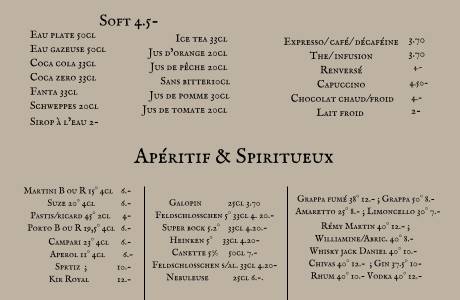 Menu di Ponte Vecchio 
