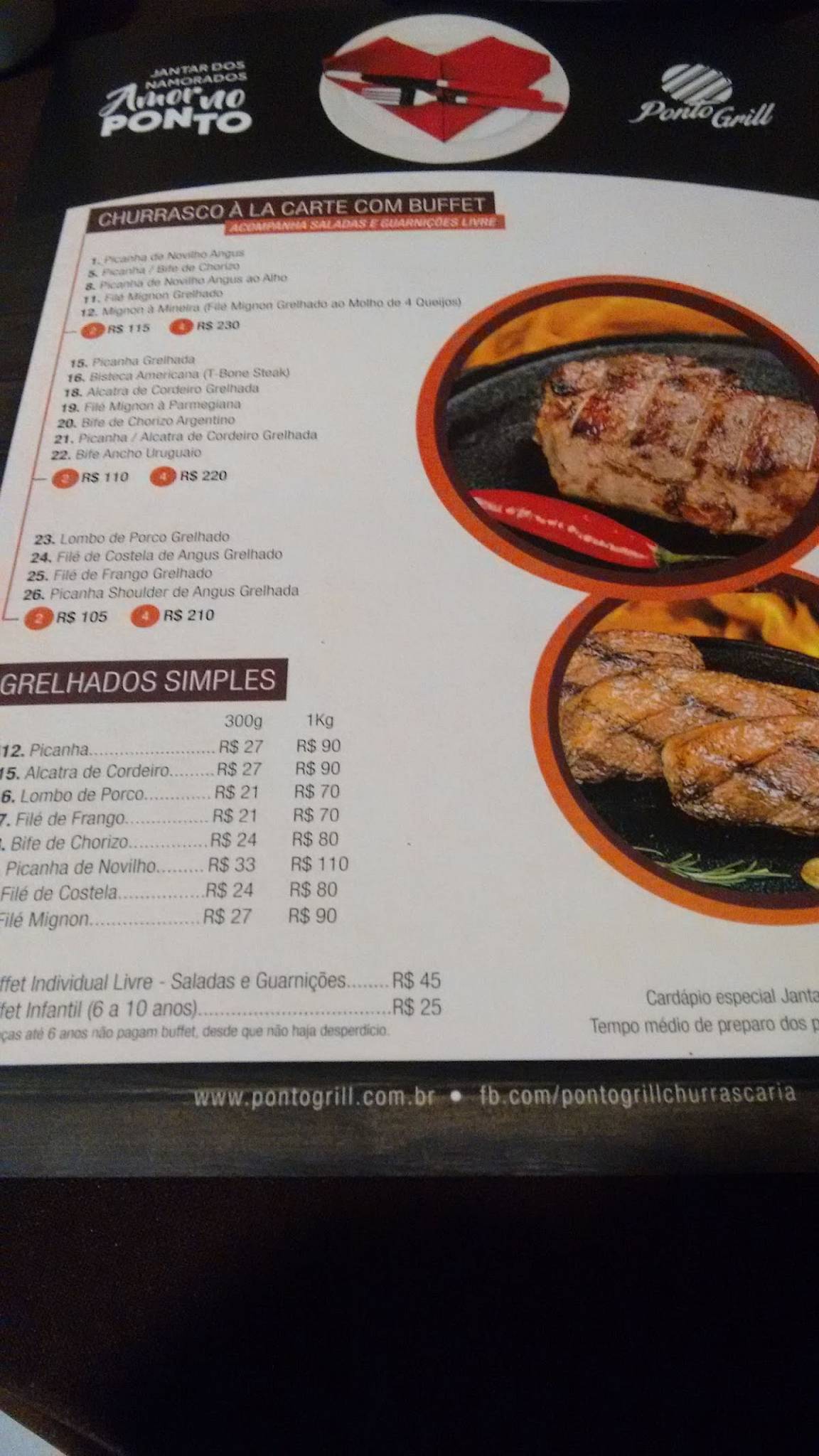 Menu Em Ponto Grill Picanha Na T Bua Churrascaria Araraquara