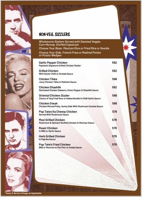 Pop Tate's R-City Mall menu