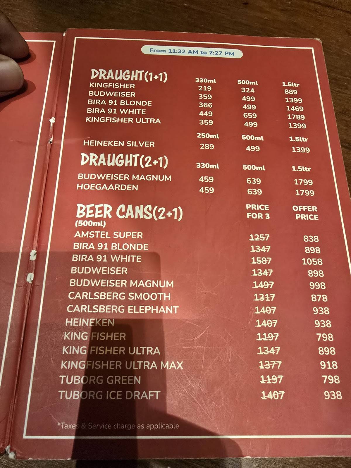 Pop Tate's R-City Mall menu