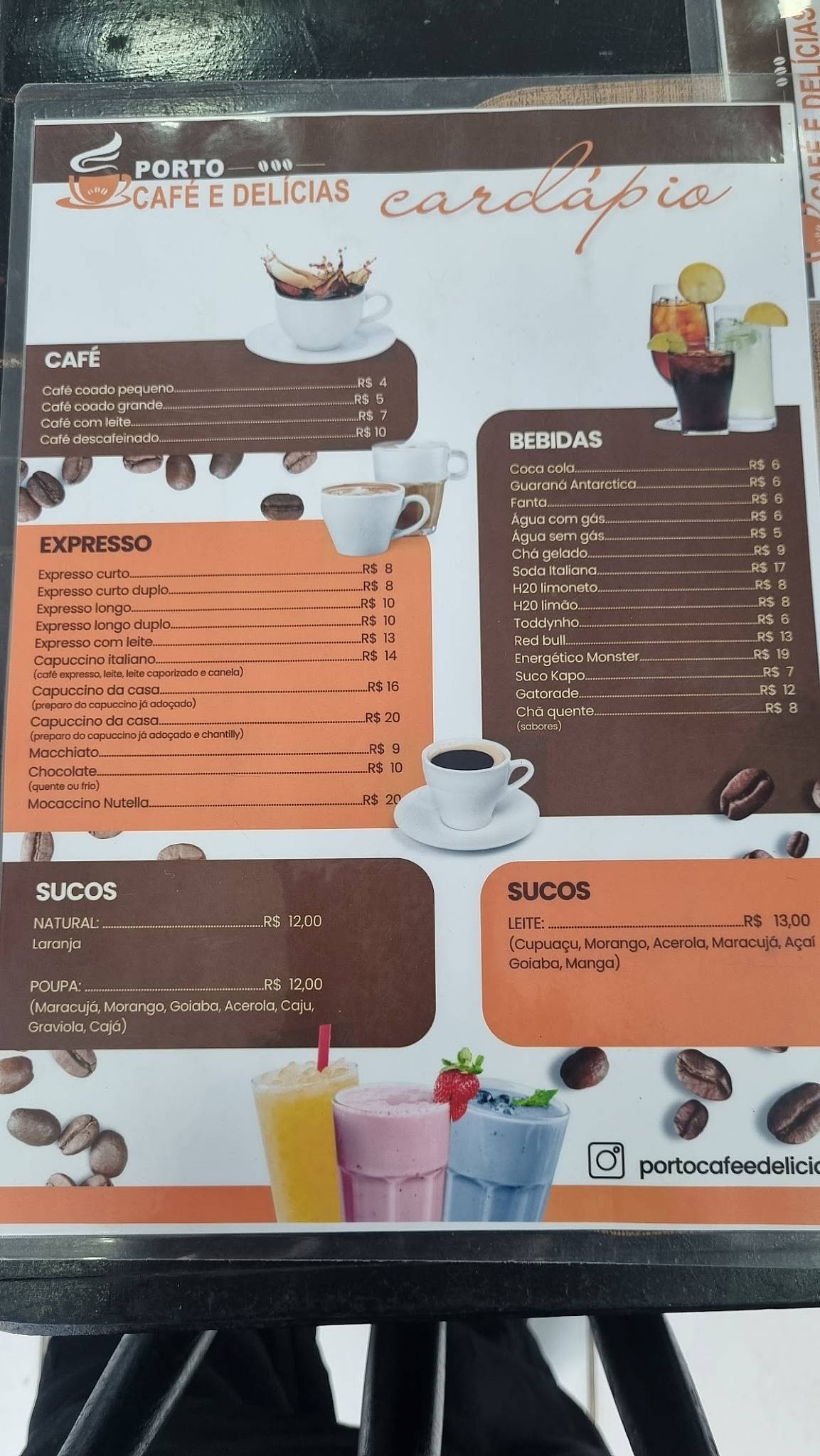 Porto Café e Delícias cardápio