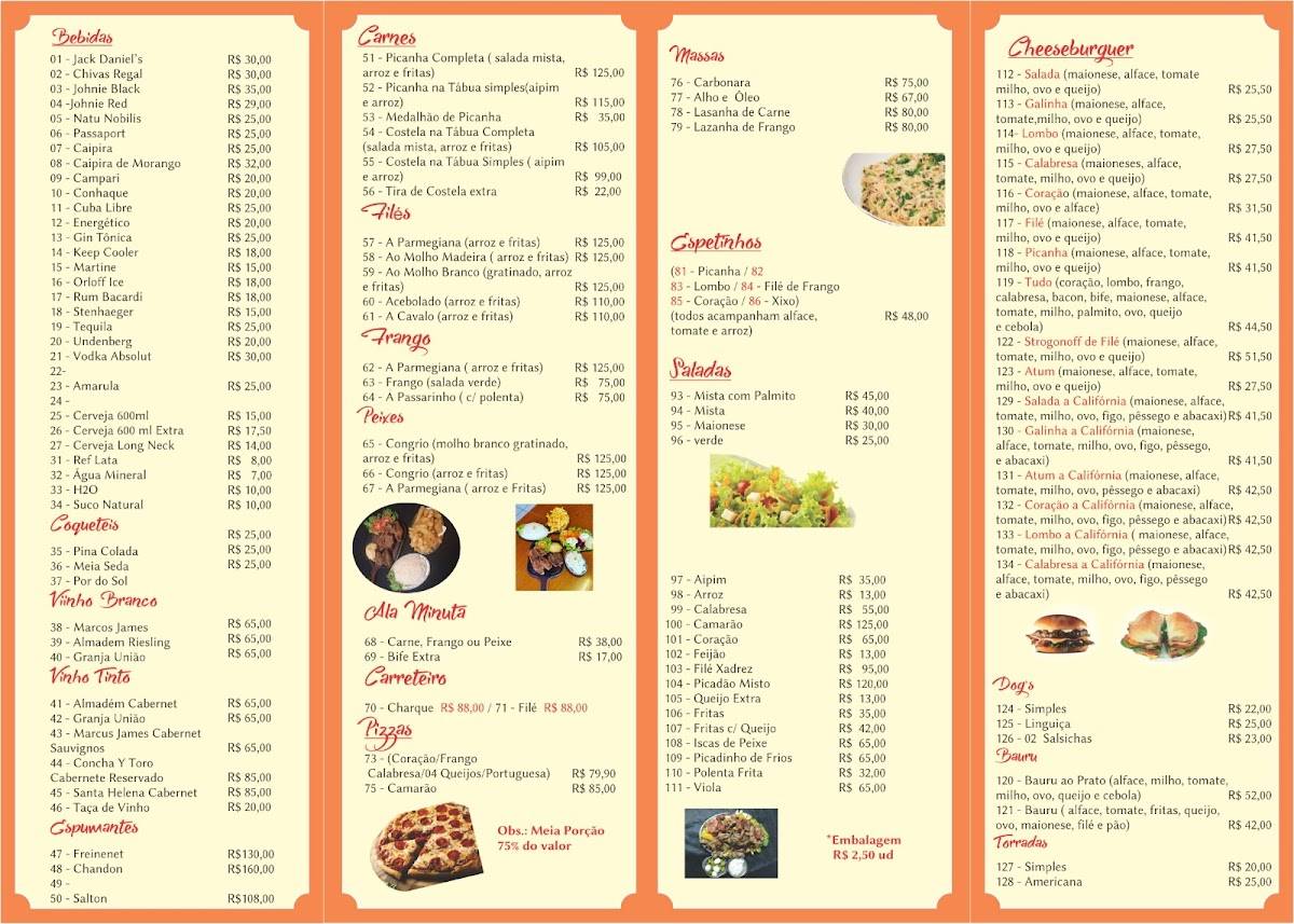 Praça Revolução - RESTOBAR - BOLICHE - BILHAR cardápio