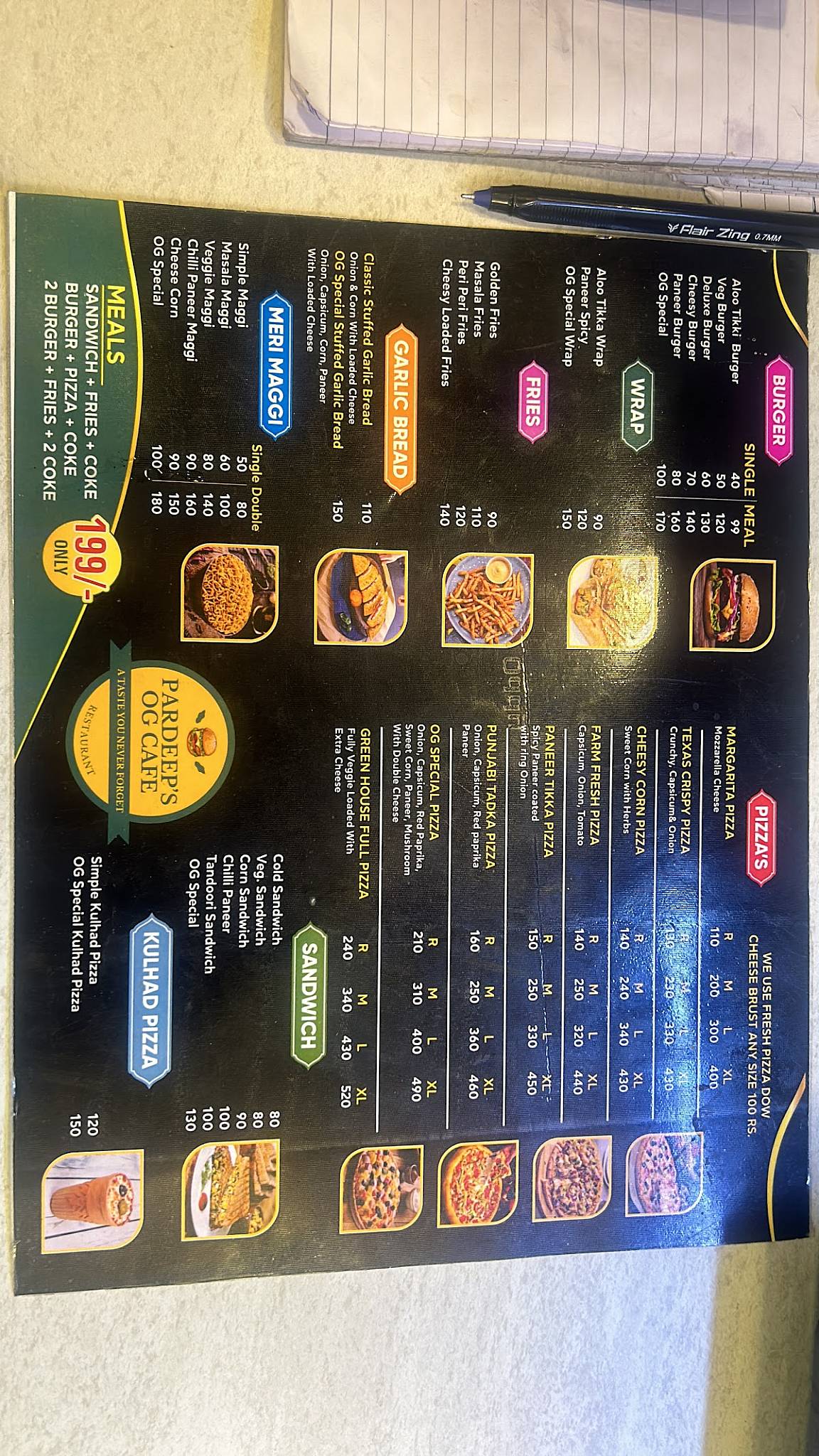 Pradeep's OG Cafe menu