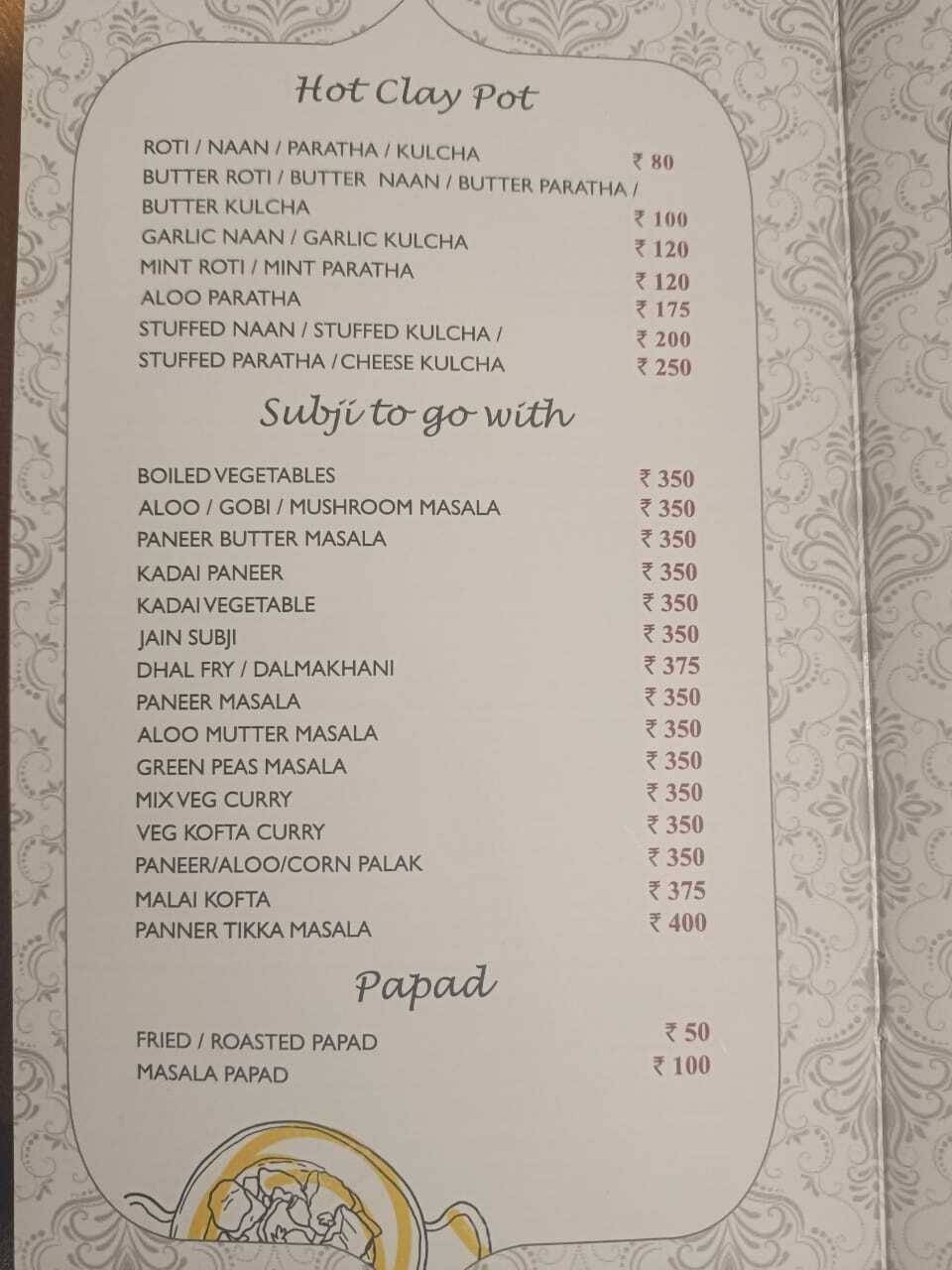 Prana Vegetarian Restaurant menu
