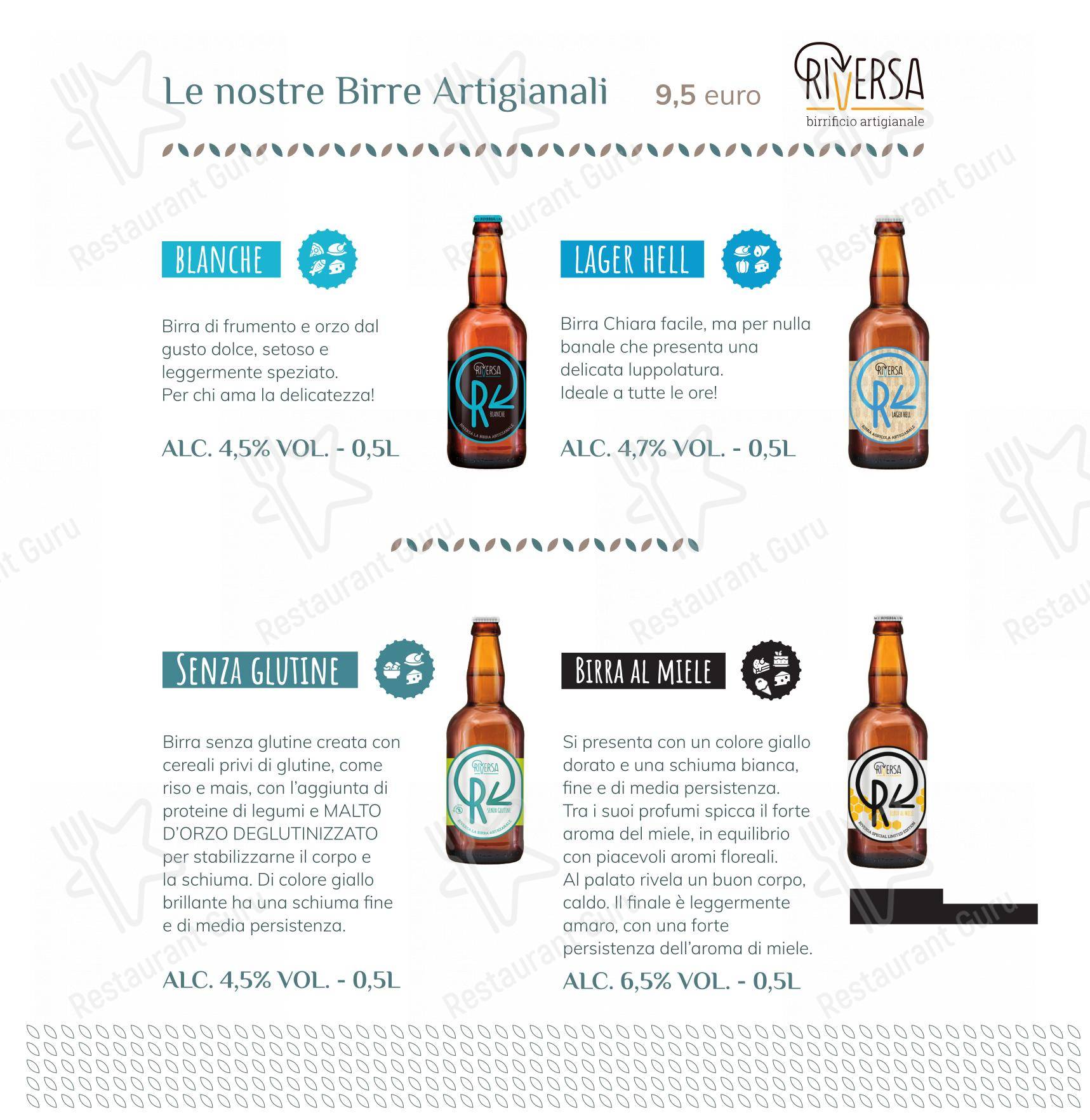 Menu bar per Preziosilla - Ristorante e Pizza d'Autore in Nave