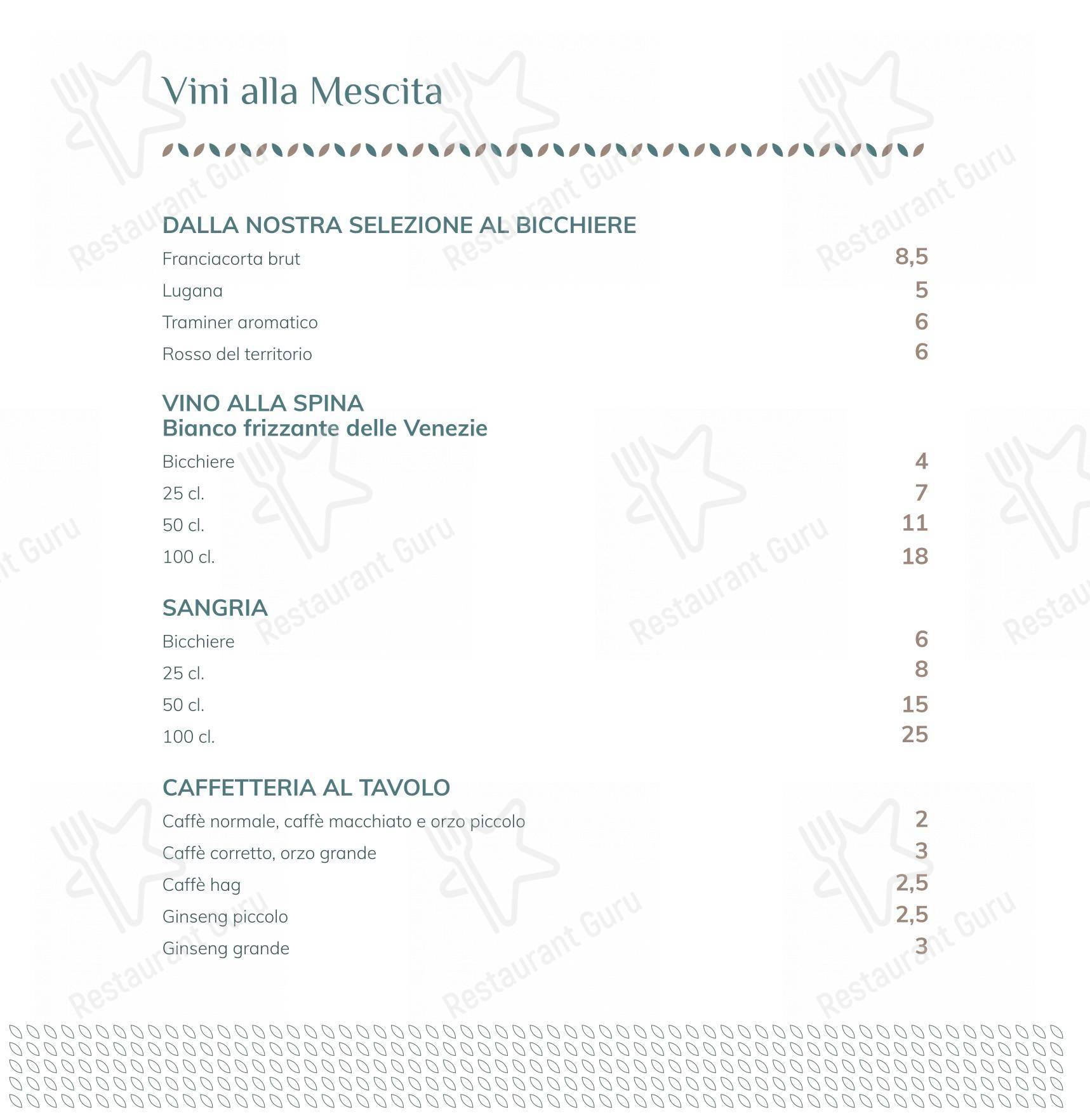 Preziosilla - Ristorante e Pizza d'Autore in Nave - Menu bar
