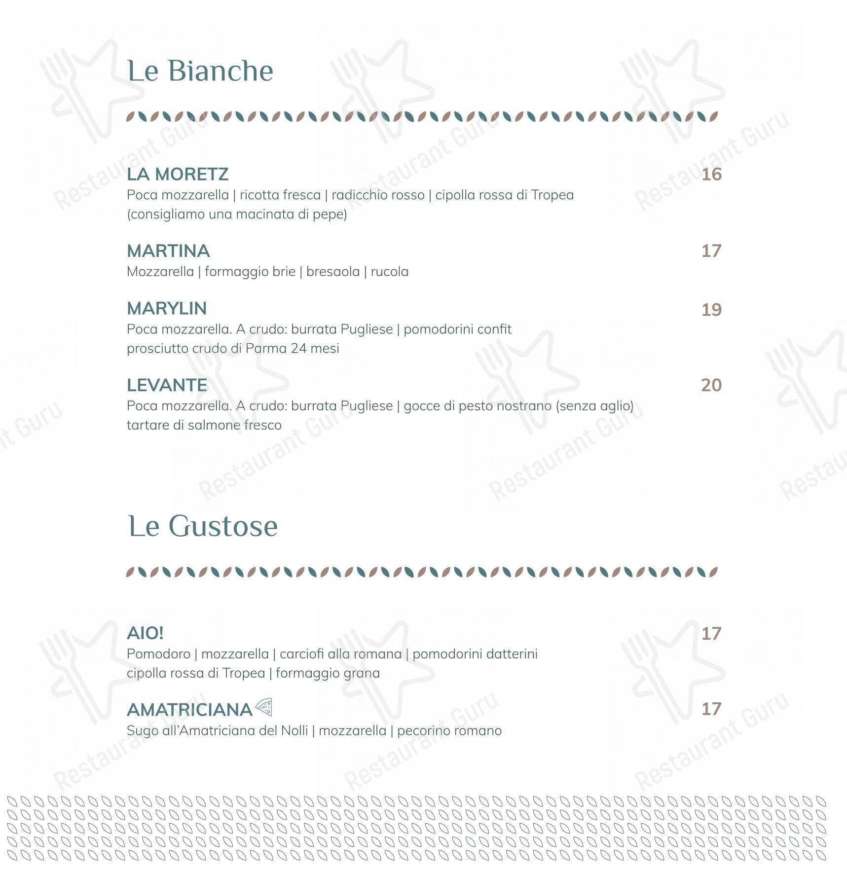 Ночное меню per Preziosilla - Ristorante e Pizza d'Autore ristorante