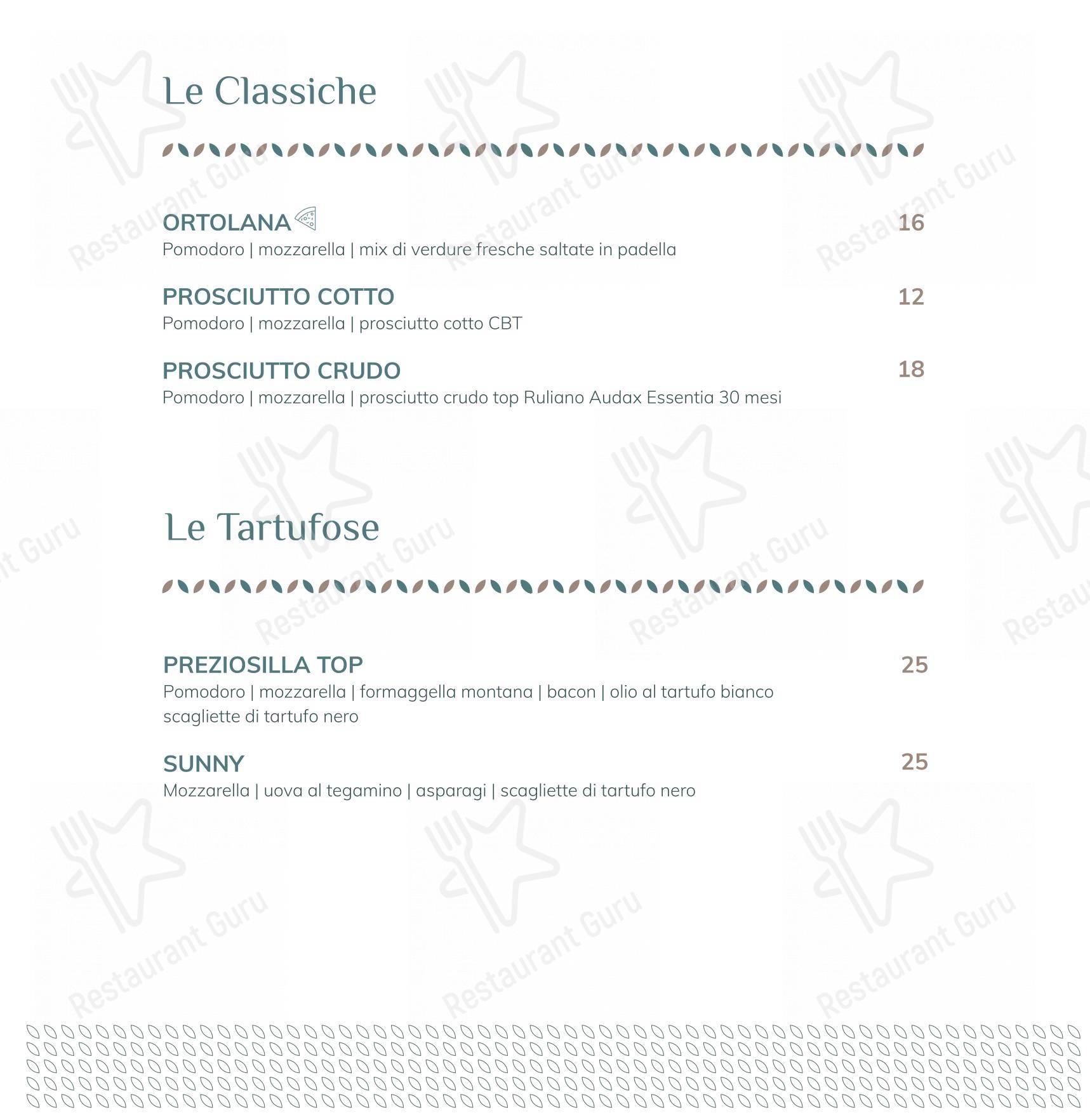 Preziosilla - Ristorante e Pizza d'Autore in Nave - Ночное меню