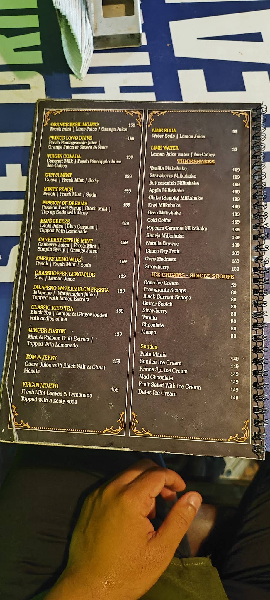 Prince Bawarchi menu