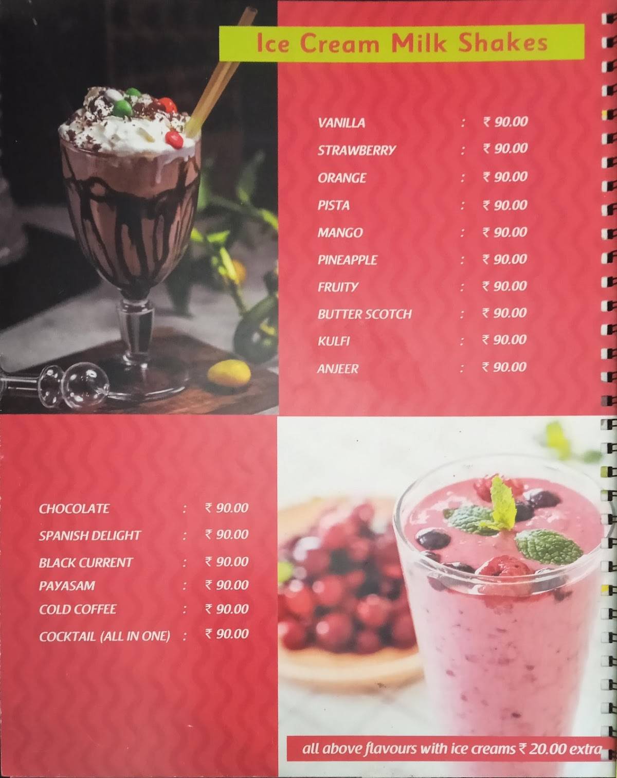 Priya Juice And Cakes menu