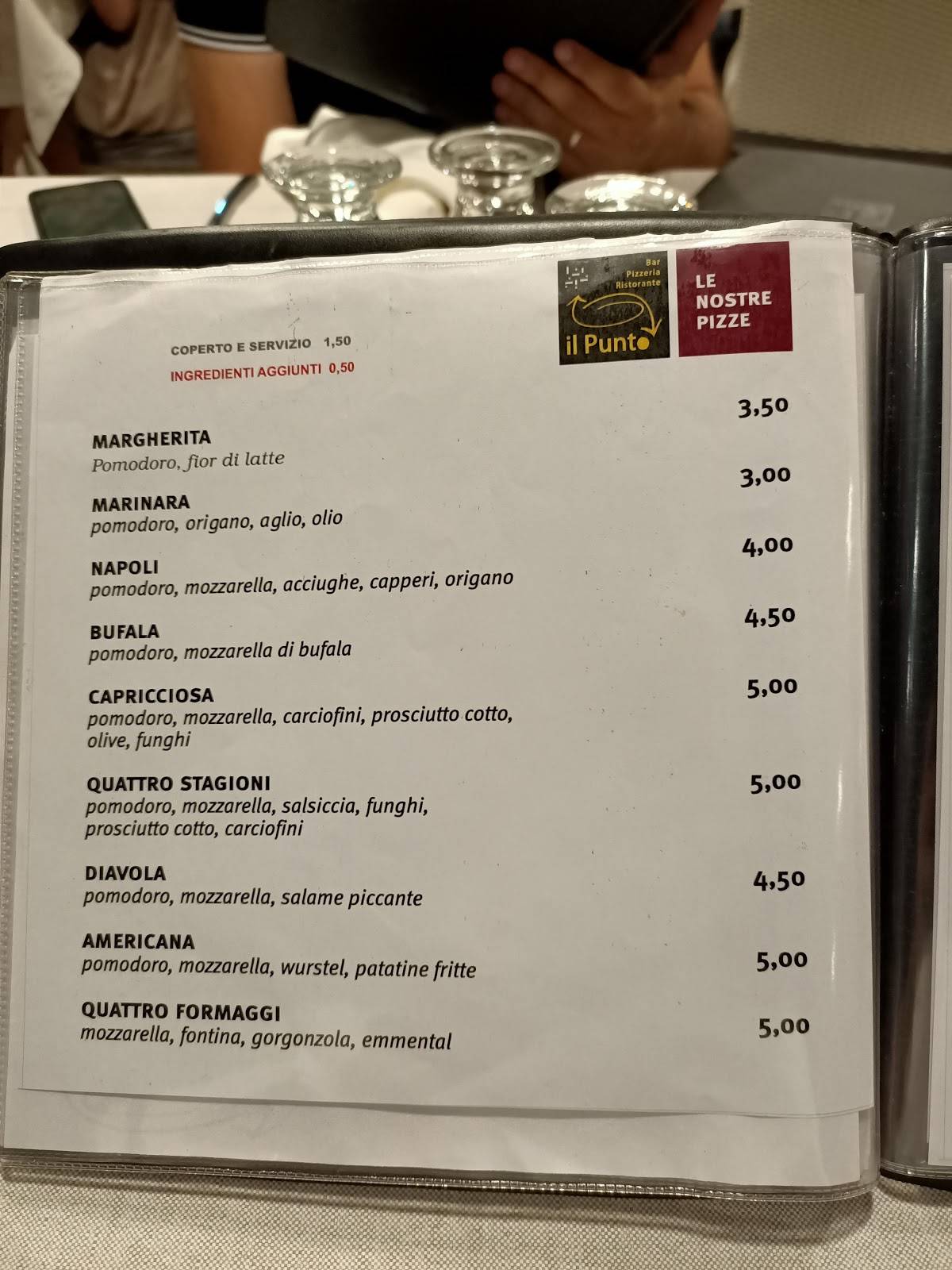 Menu di Bar Ristorante Pizzeria Di Bozzella Pierpaolo 