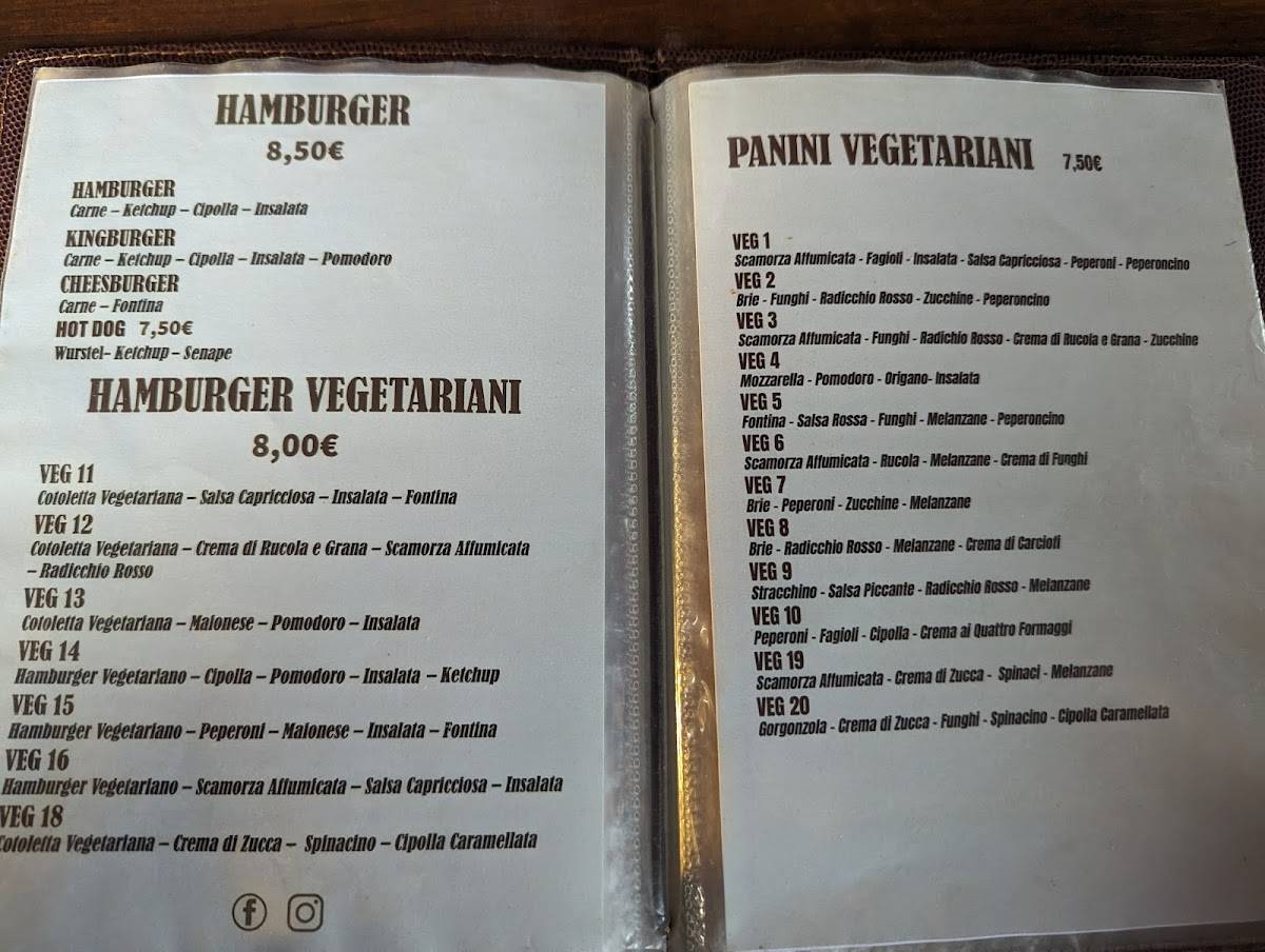 Menu di Birreria Club Weizen Ferrara 