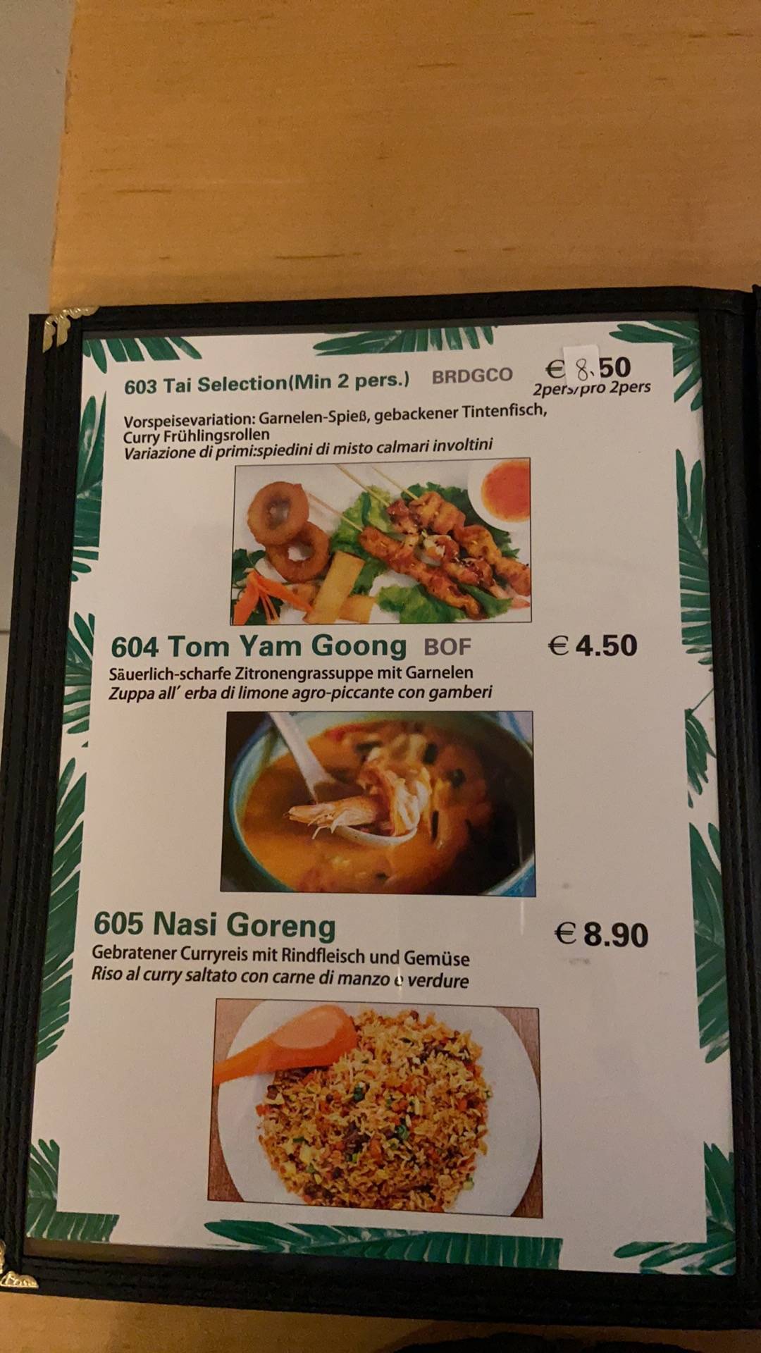 Menu di Byblo's Café 