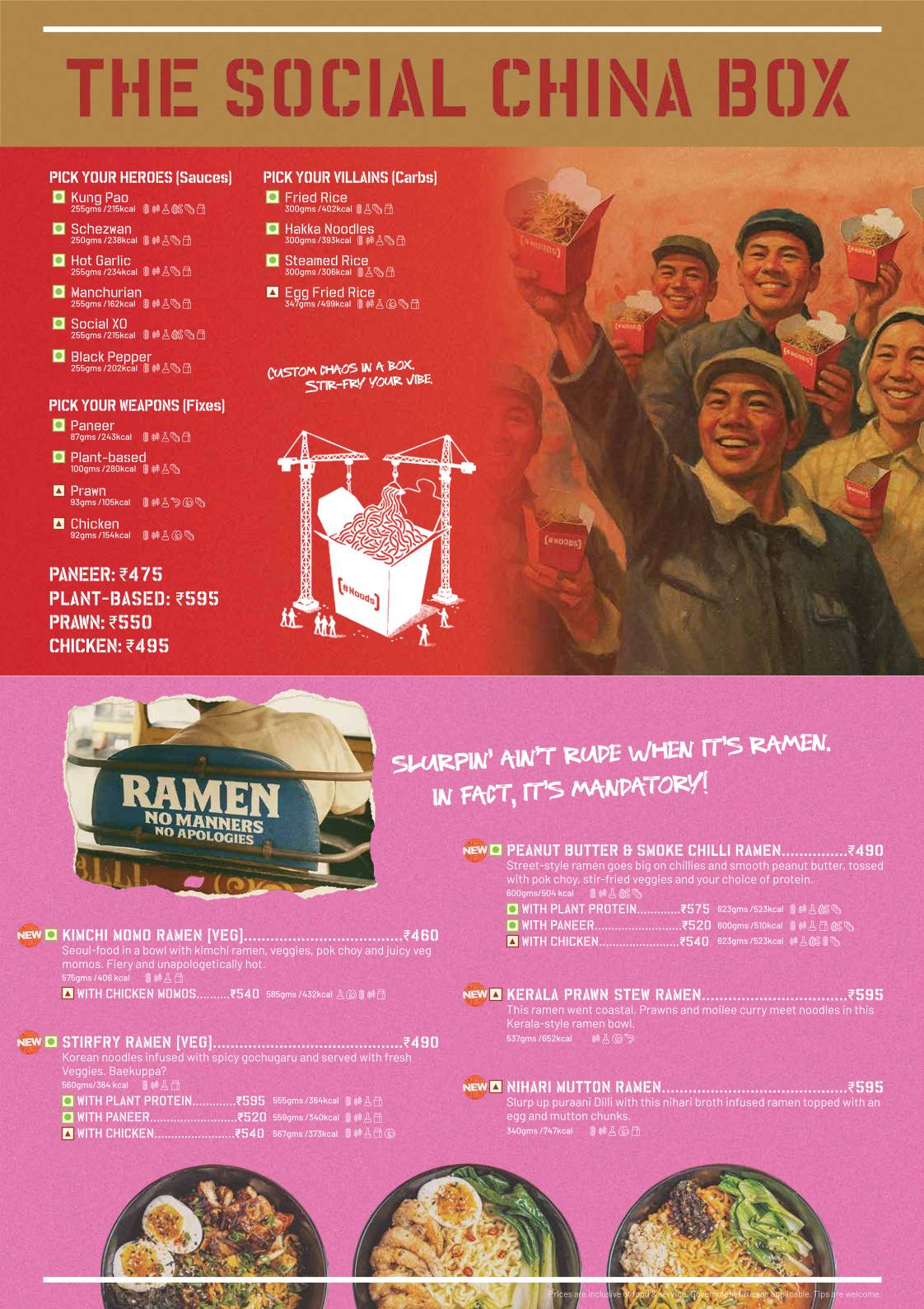 Carter Road SOCIAL menu