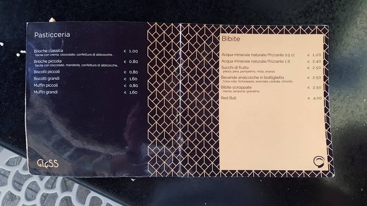 Menu di Bar Glass 