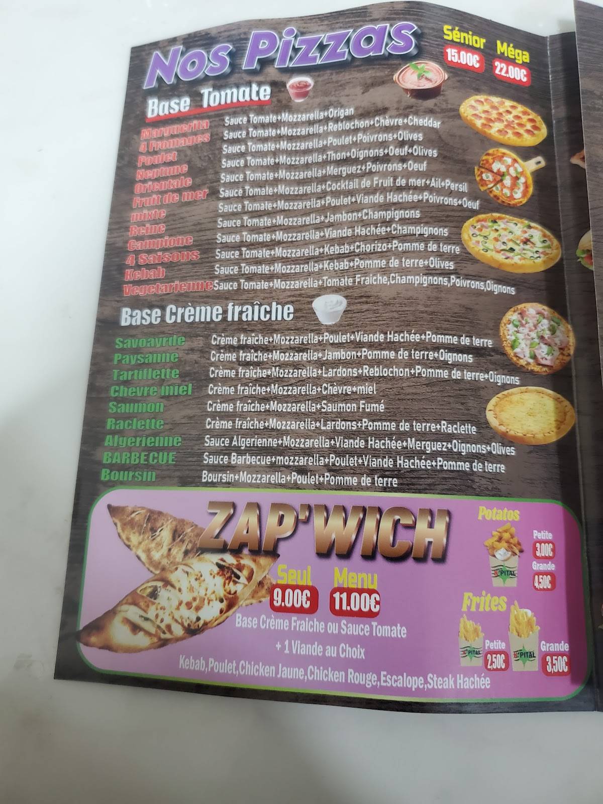 Menu de K'PITAL