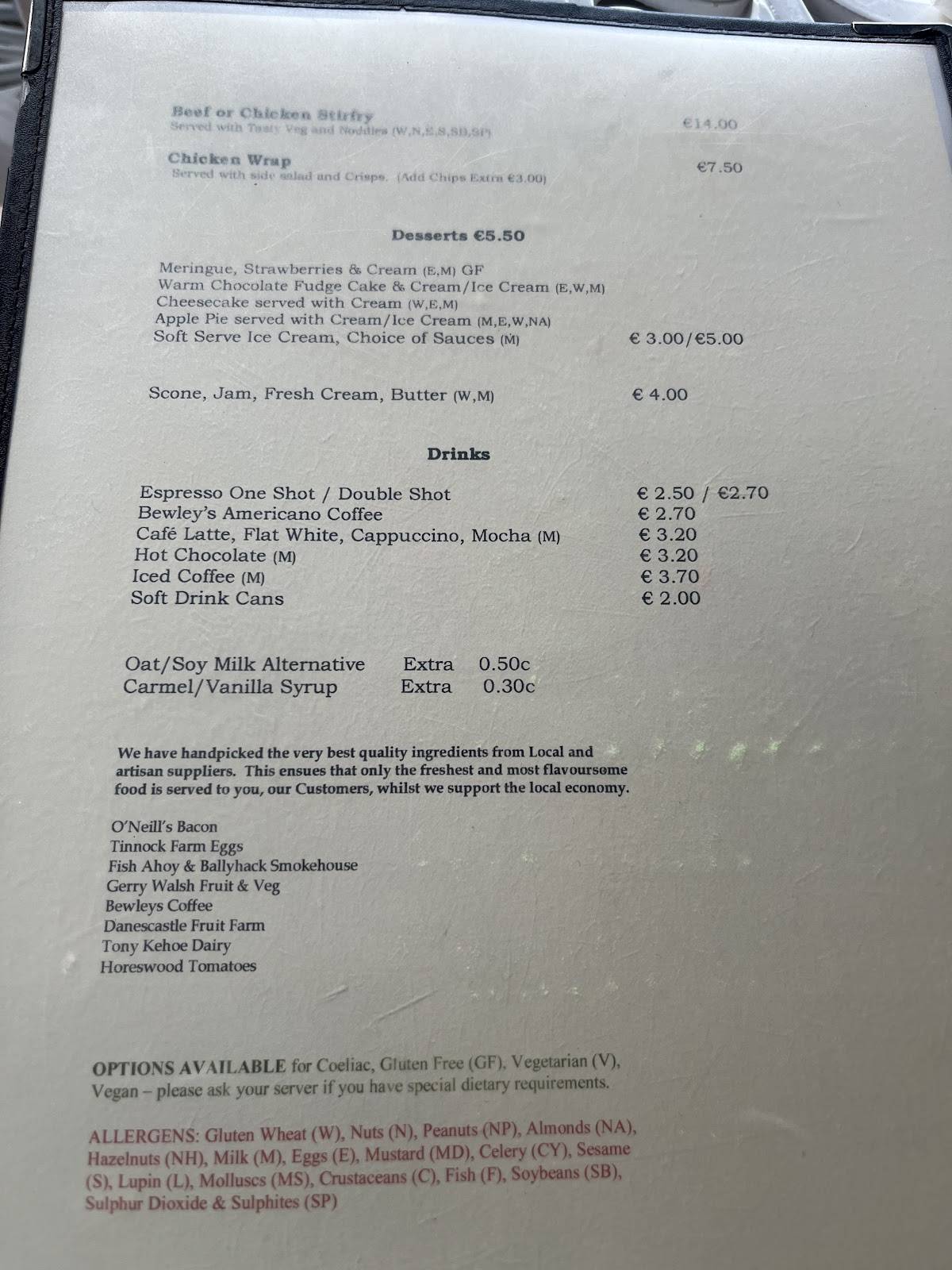 Menu At Kings Bay Inn Pub Bar Arthurstown menu-at-kings-bay-inn-pub-bar-arthurstown