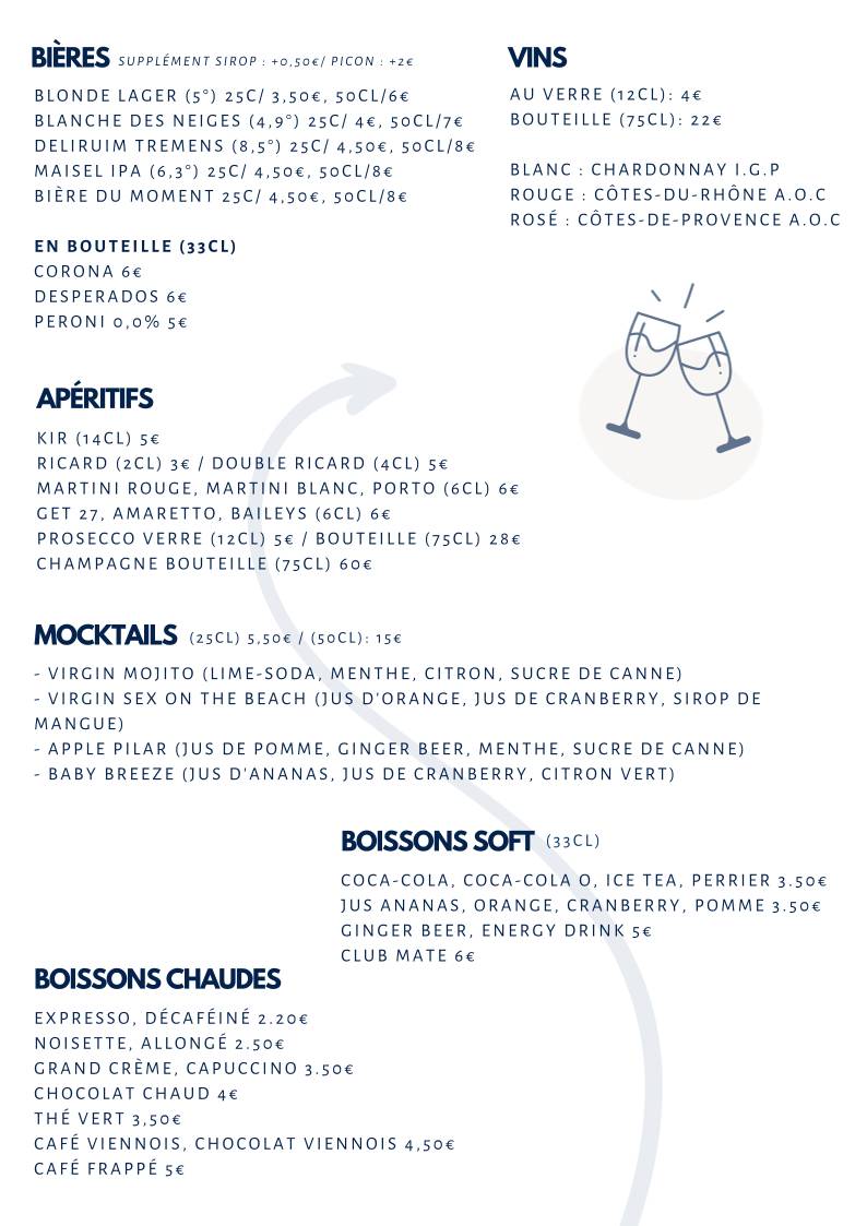 Menu de L'Exode