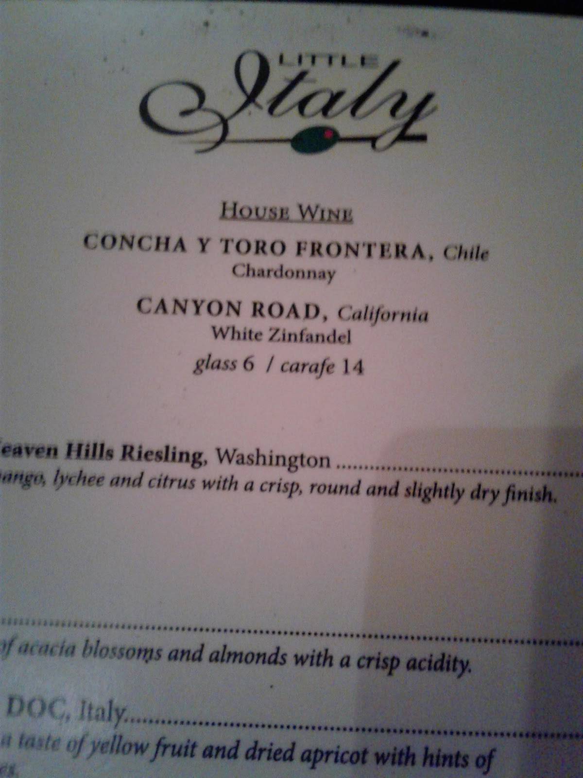 Menu at Little Italy Restaurant, Kissimmee, Parkway Blvd