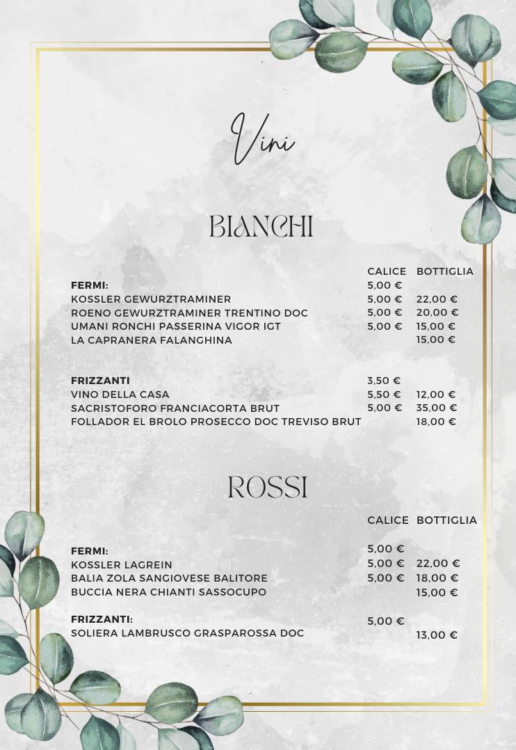 Menu di Loco Cafè - La Baracchina 