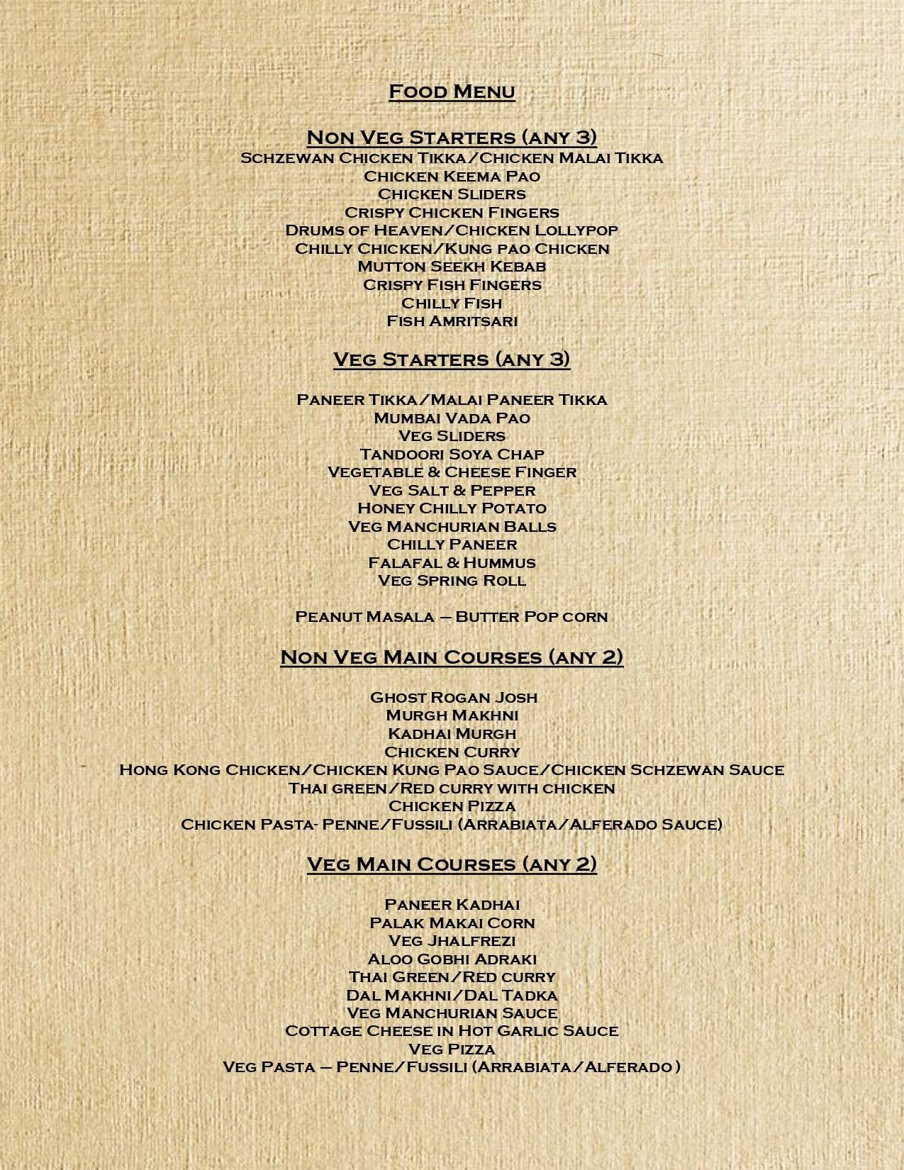 7 Degrees Brauhaus menu