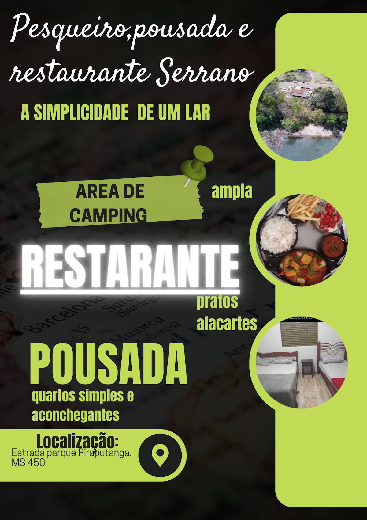 Pesqueiro, Pousada e Restaurante Serrano (Bar da Dona Sebastiana) cardápio