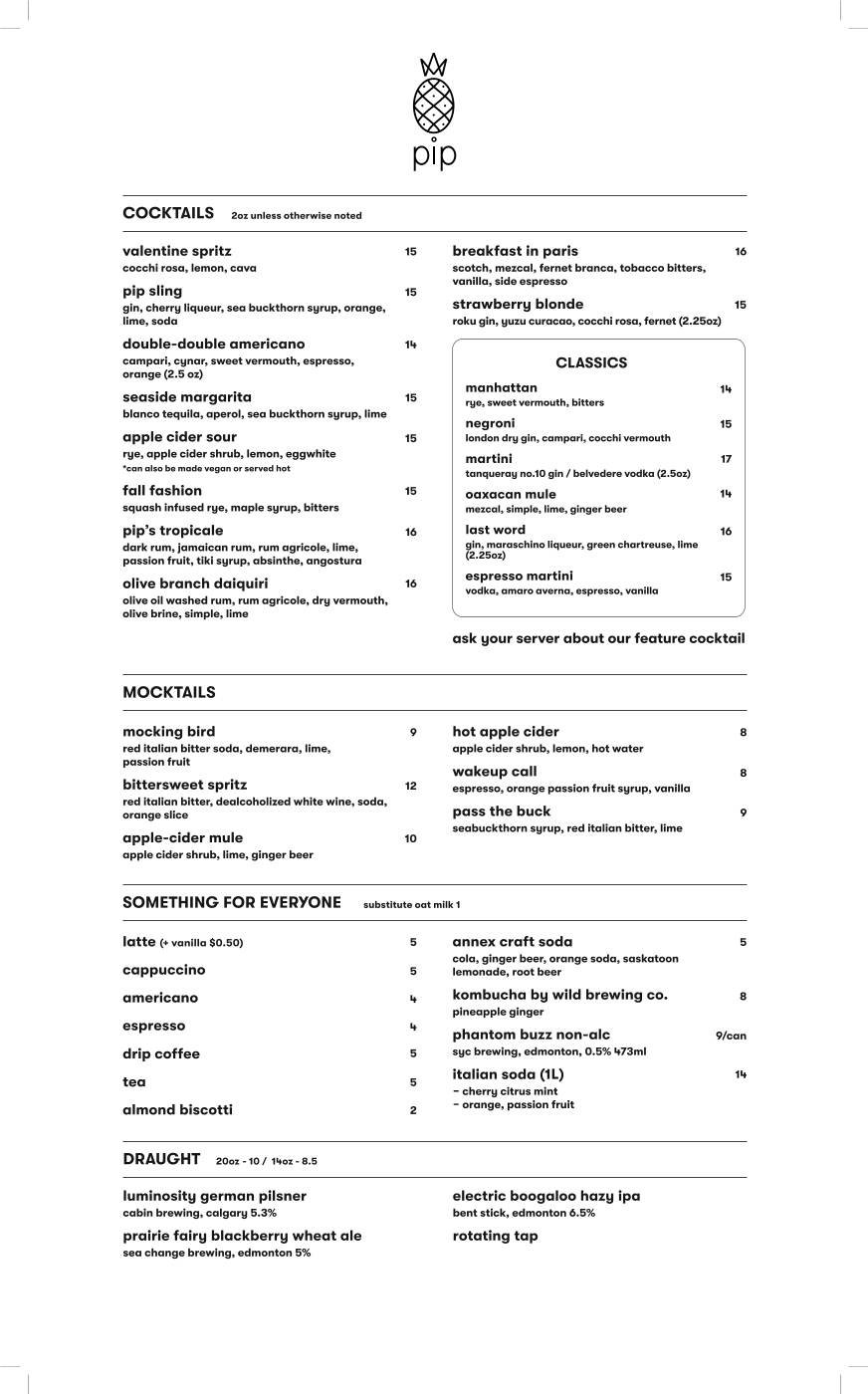 Menu de Pip