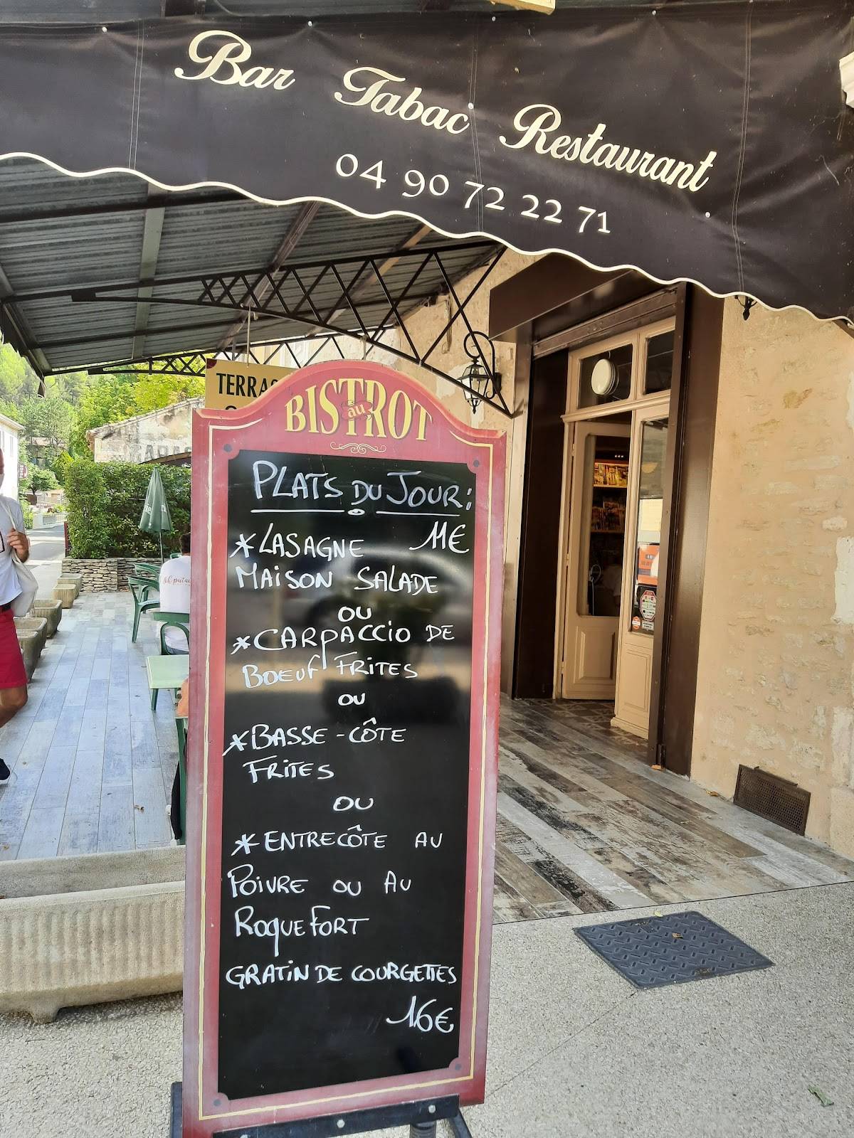 Menu de Restaurant Bar Tabac d'Alain Sanchez