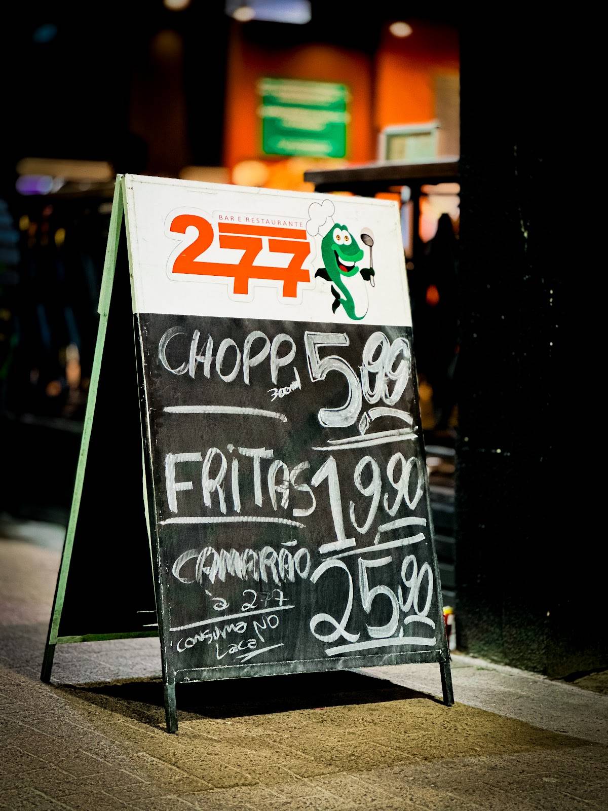 Restaurante 277 cardápio