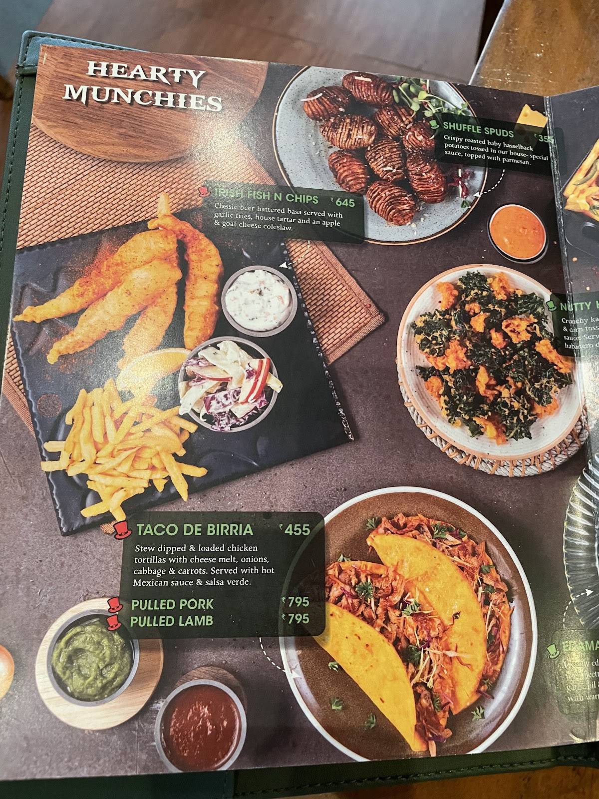 The Irish House menu