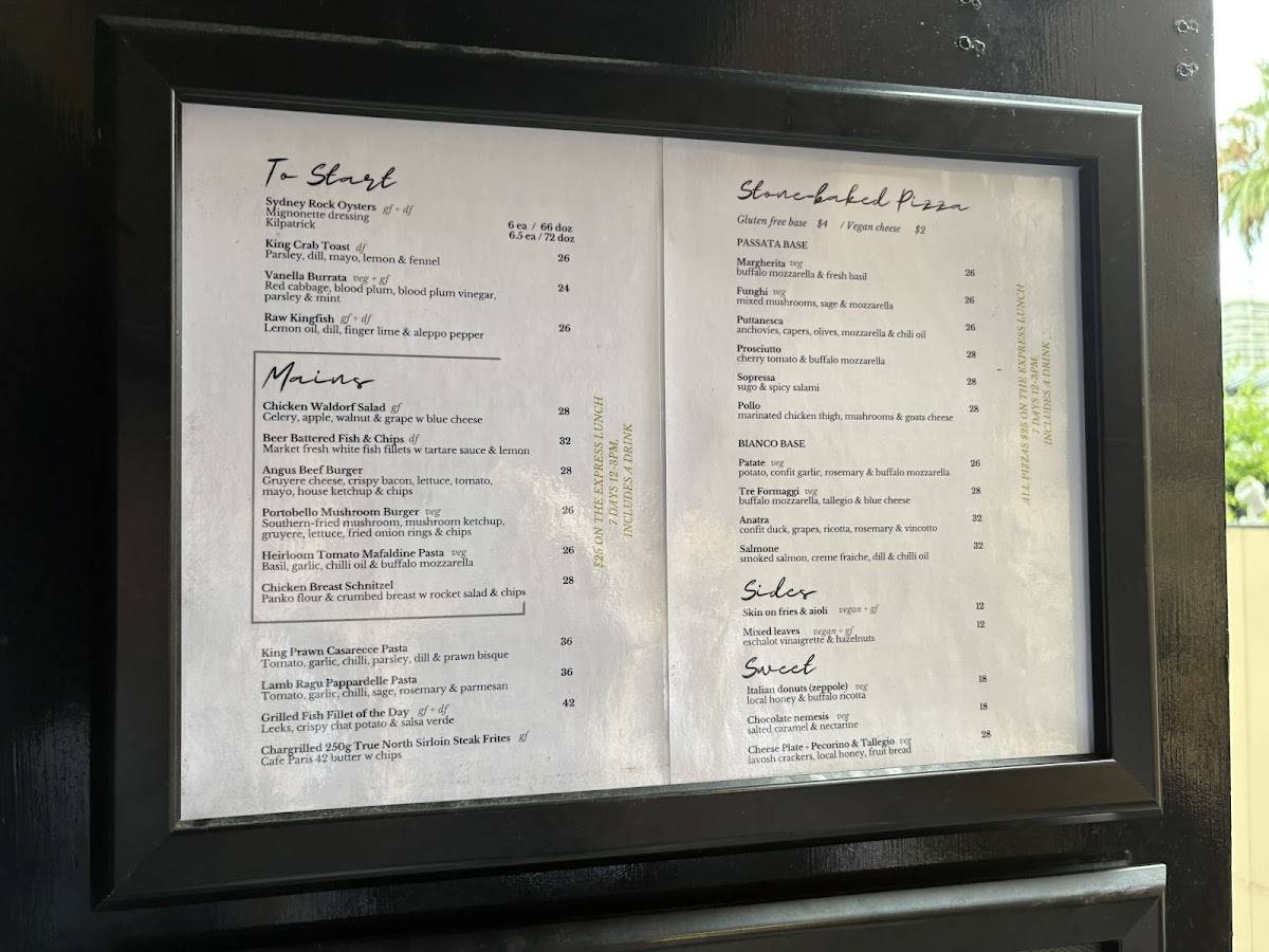 Menu at The Rawson pub & bar, The Rocks