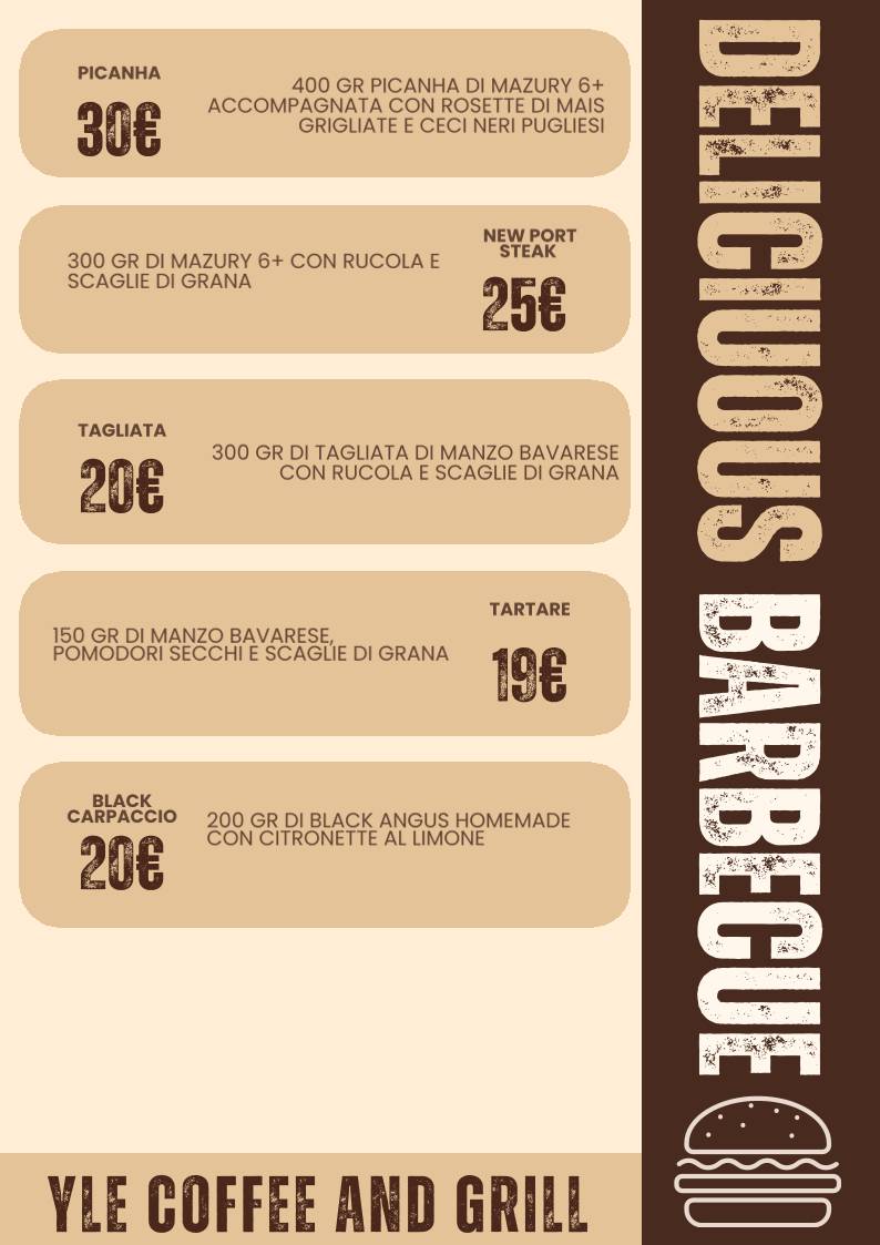 Menu di Yle Coffee & Grill 