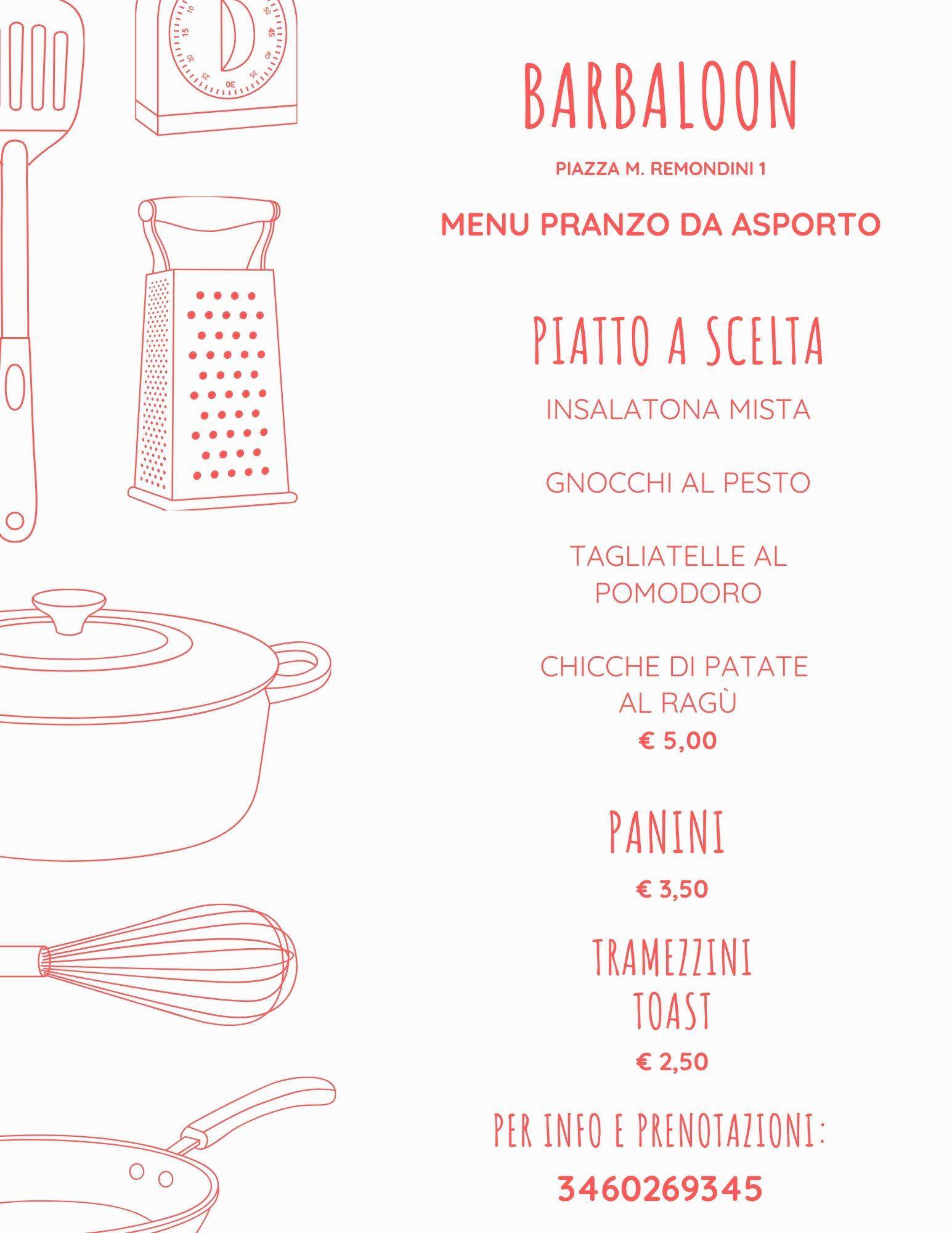 Menu di barbaloon 