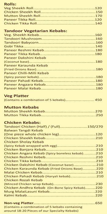 Lazeez By Hyderabadi Delicacies menu