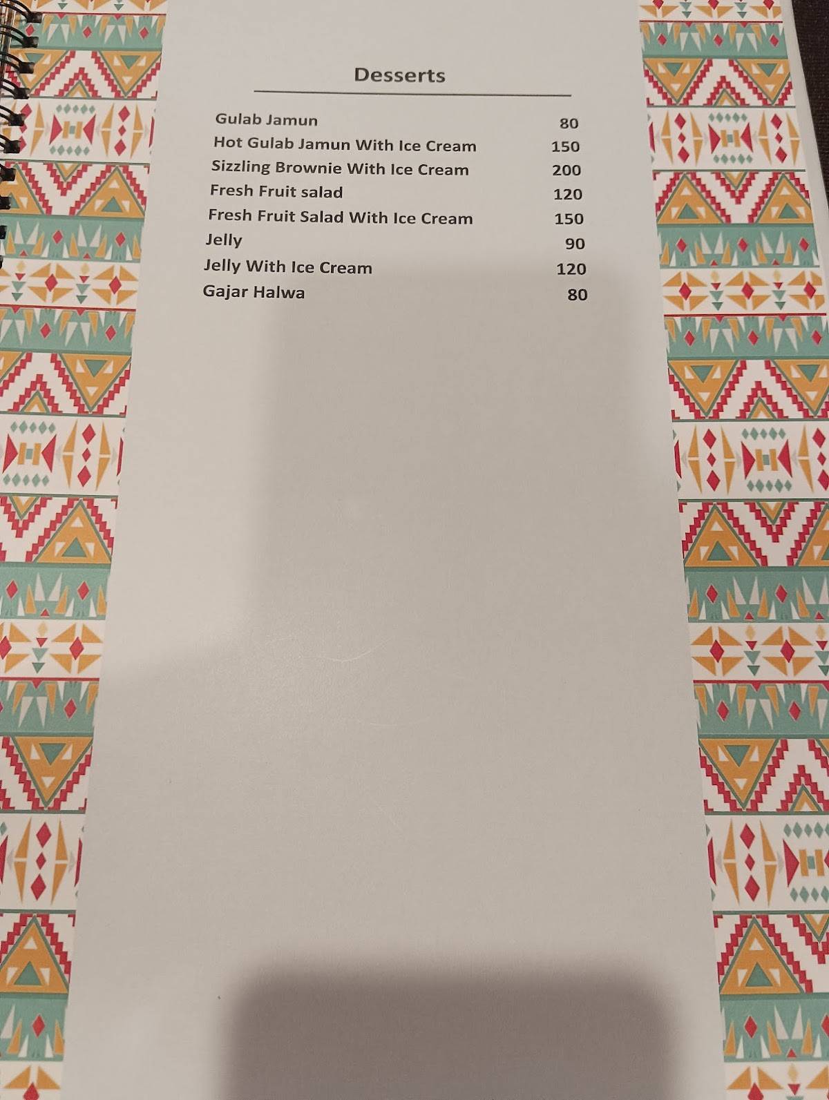 Sai Sagar Pure Veg Restaurant menu