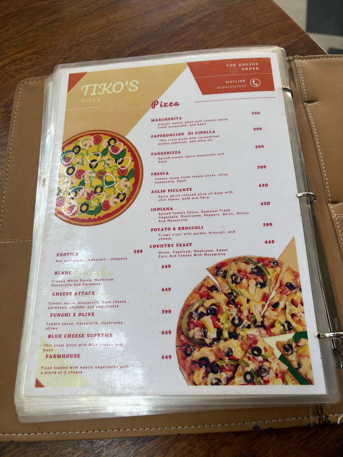 Tikos menu