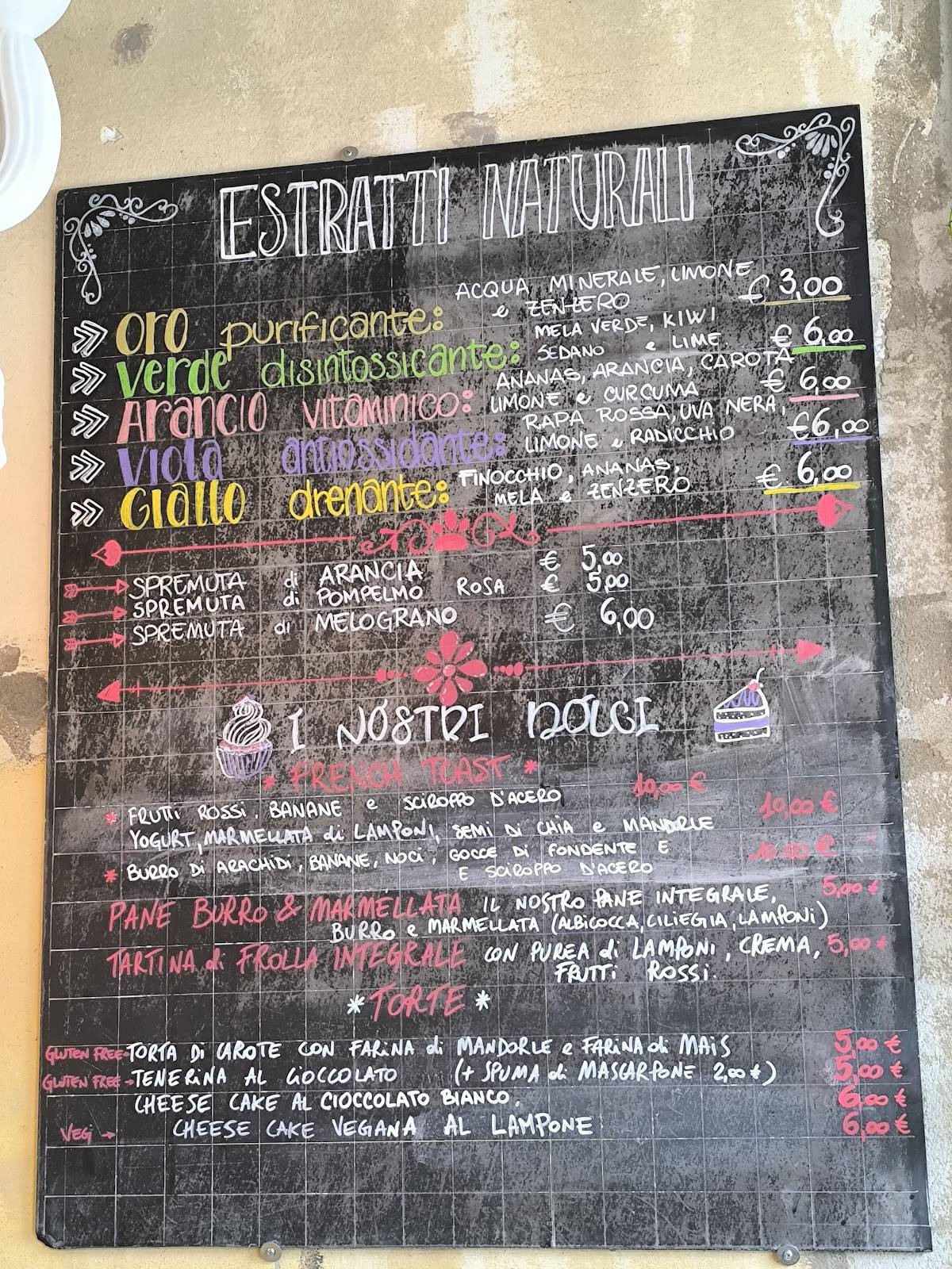 Menu di QCorner-Forlì 