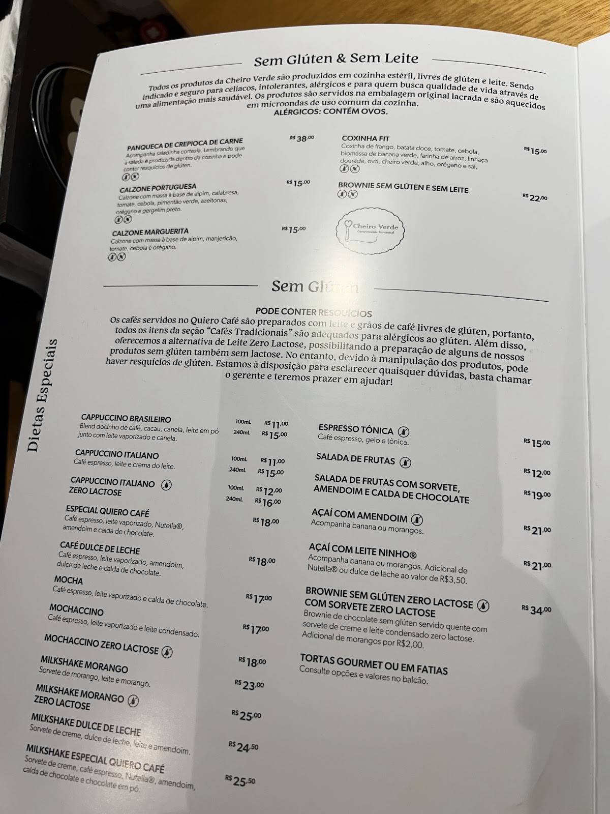 Quiero Café cardápio