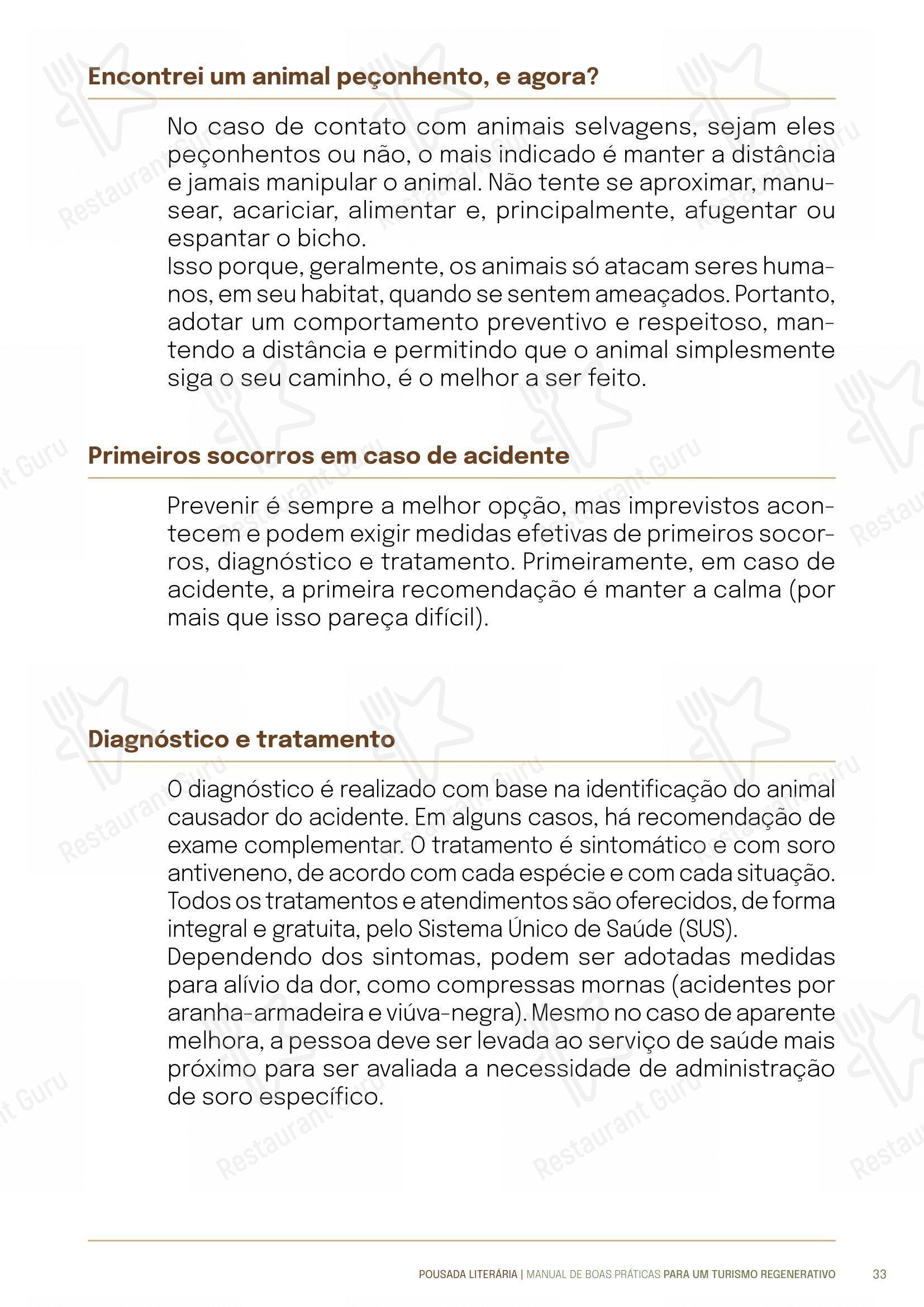 Menu bar para Quintal das Letras em Paraty