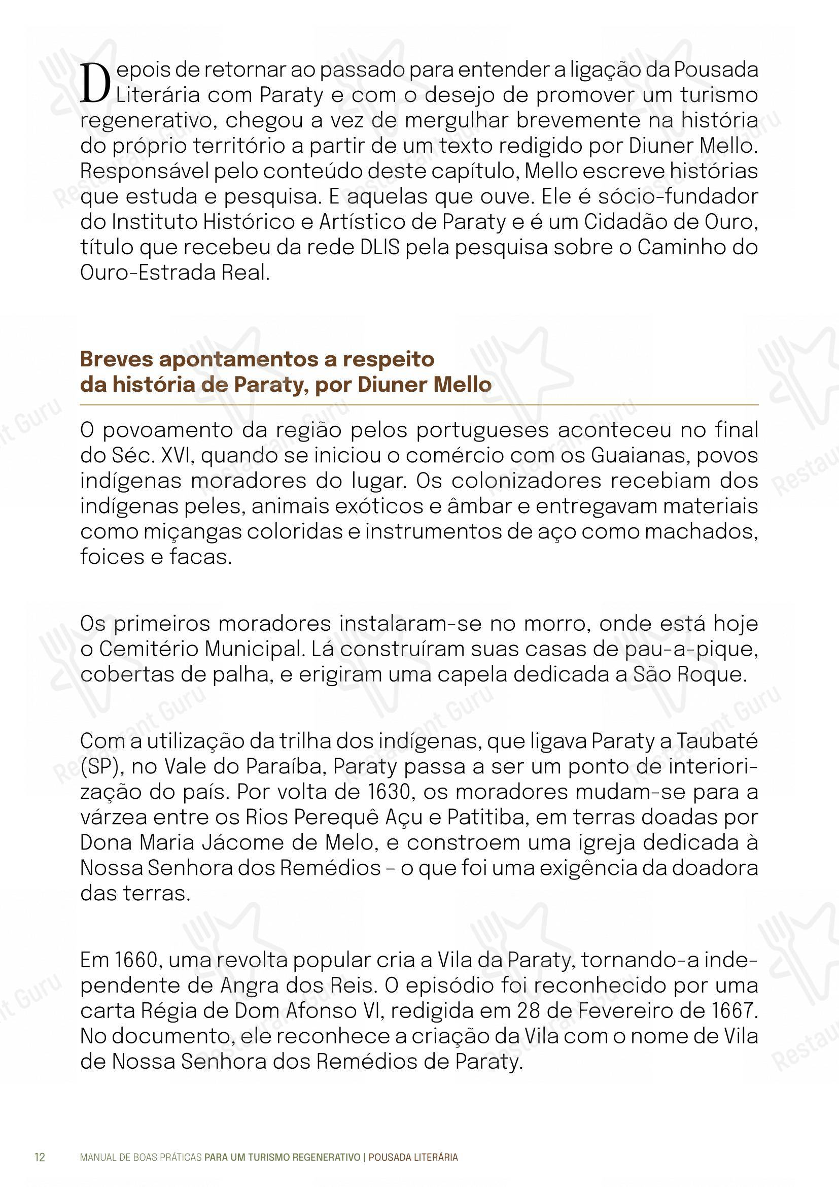 Menu bar para Quintal das Letras restaurante