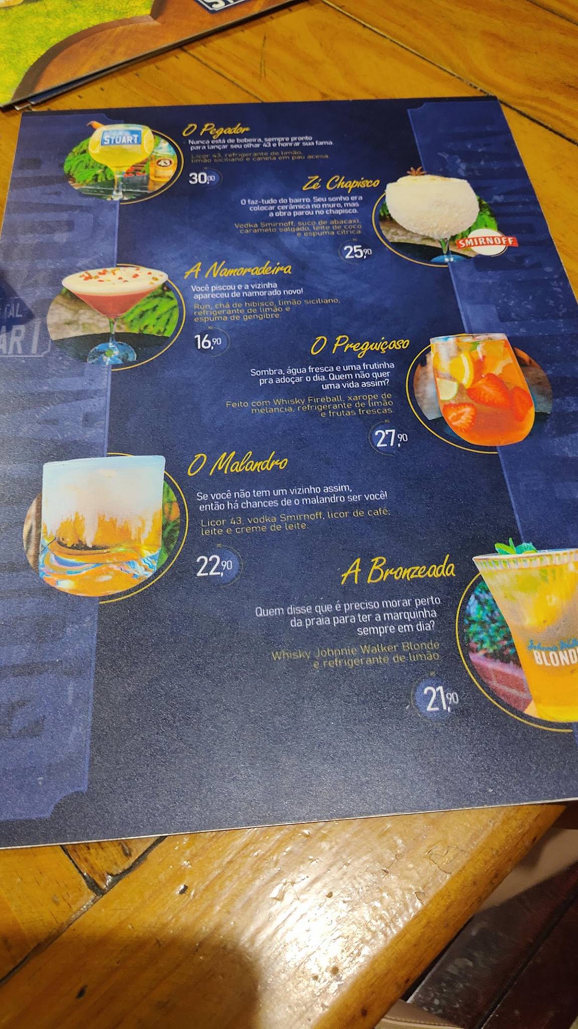 Quintal do Stuart cardápio