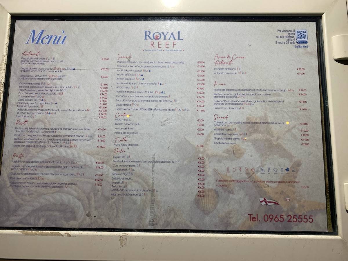 Menu di ROYAL REEF 