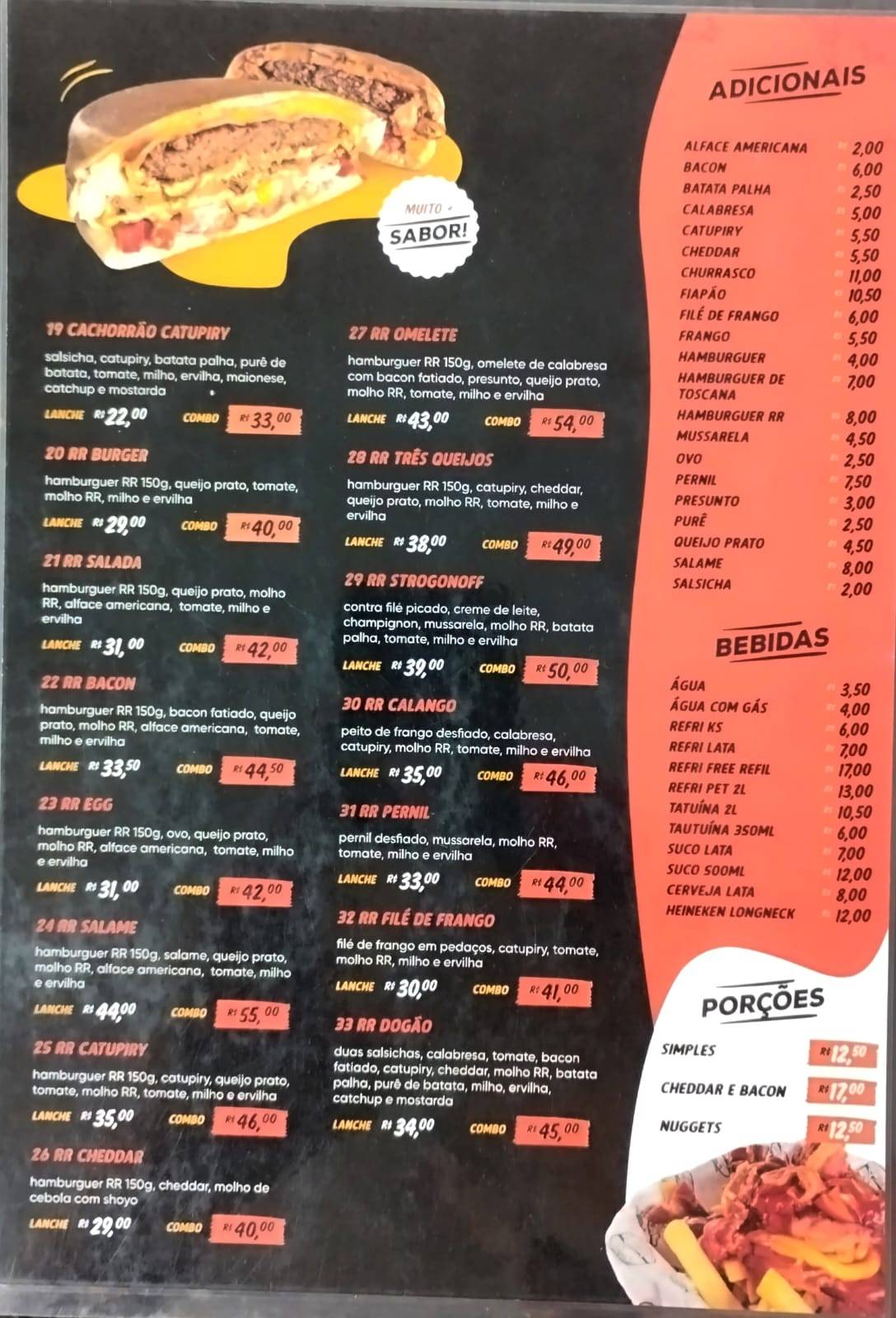 RR Lanches - Zona Sul Campinas cardápio