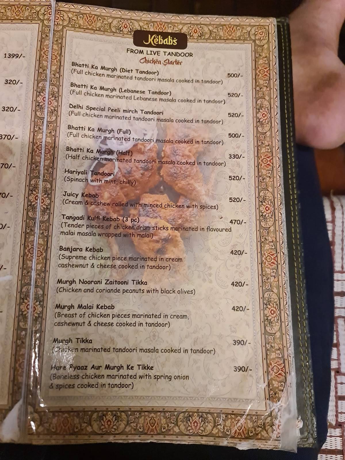 Raafae's Dastarkhwan menu
