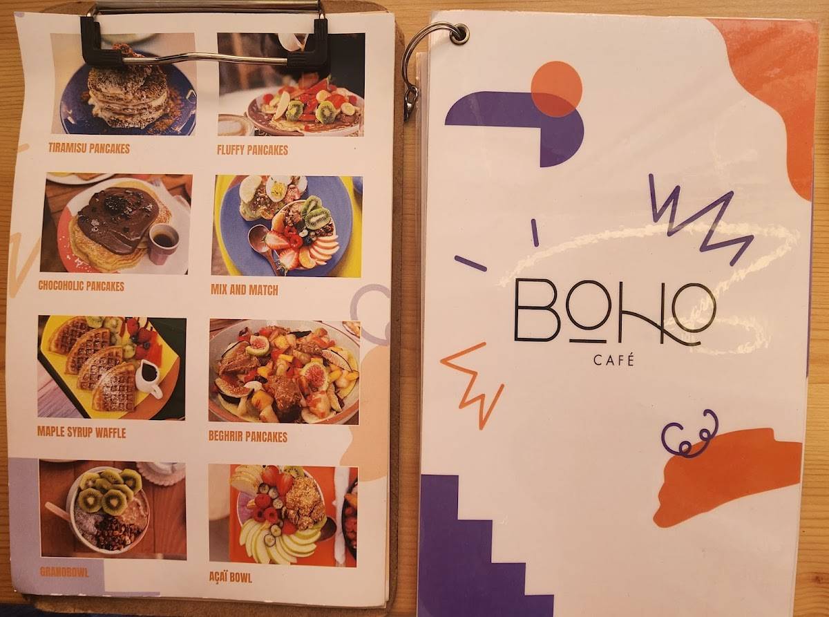 Menu de Boho Café