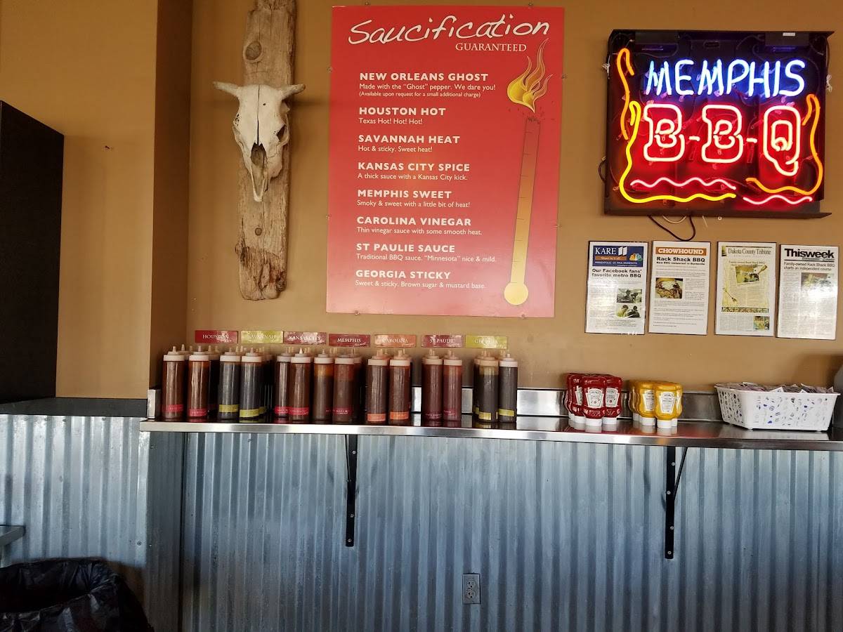 Carta de Rack Shack BBQ, Eagan