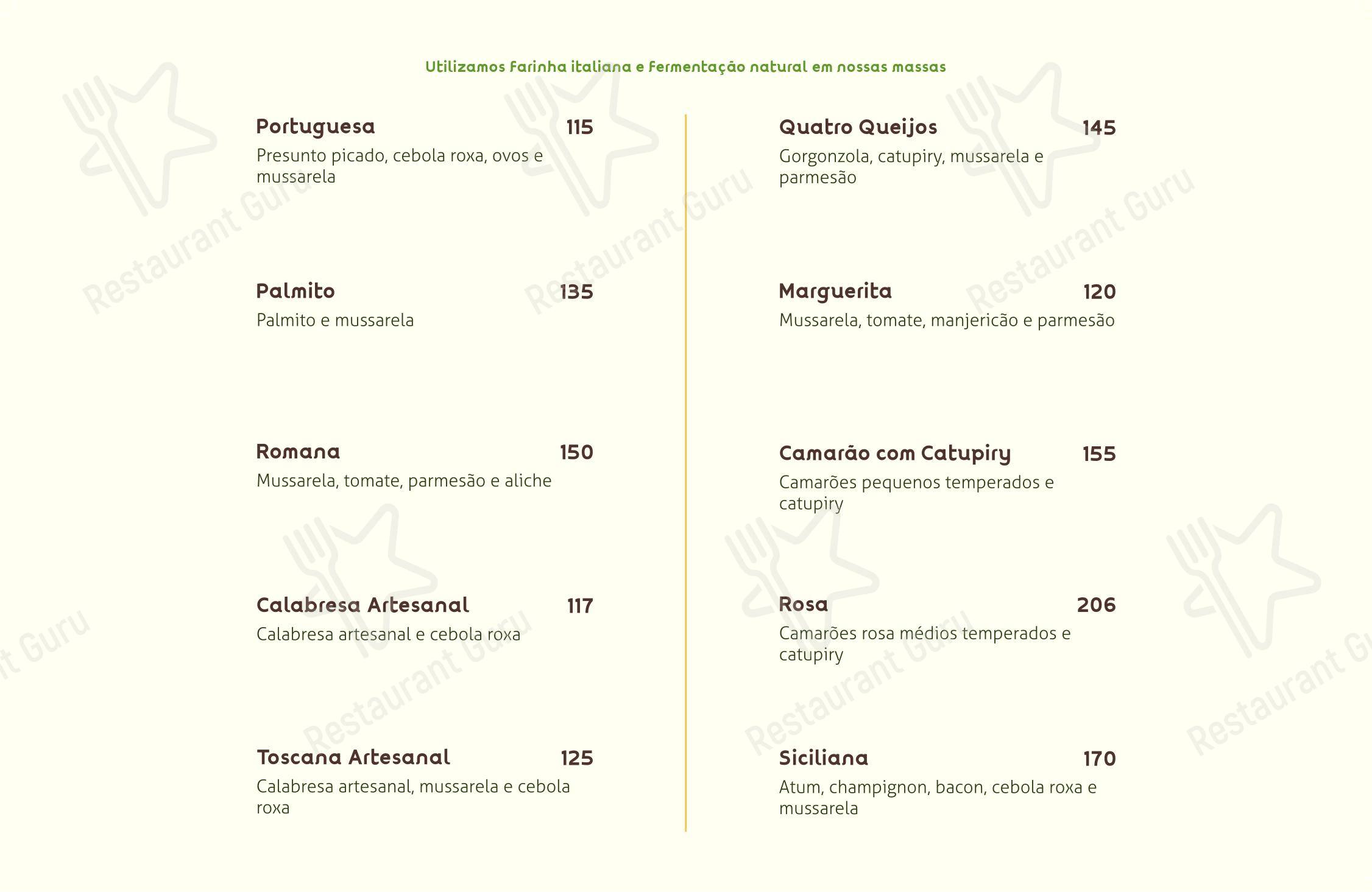 Menu bar para Raízes Restaurante Pizzaria em Ubatuba