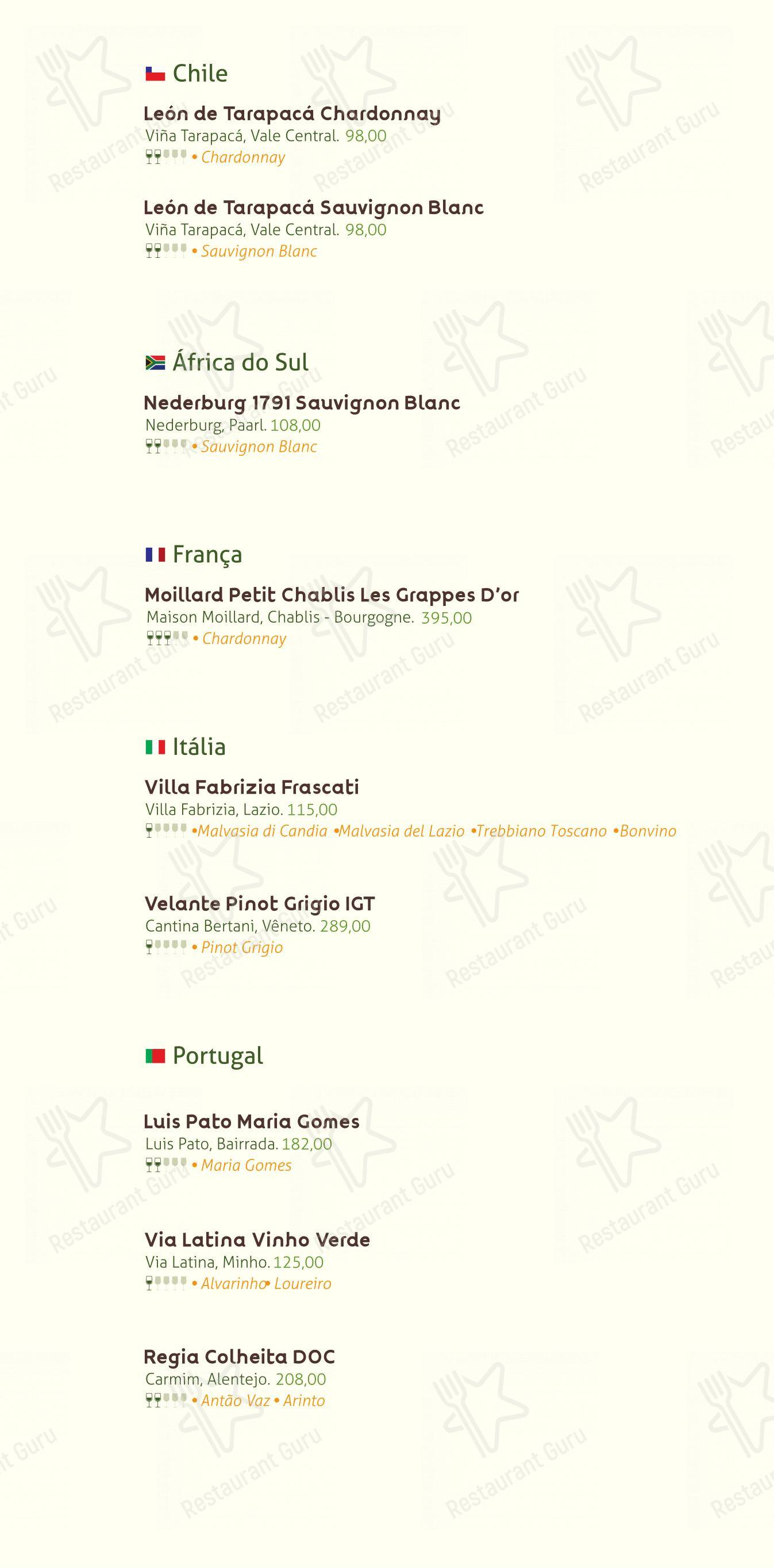 Raízes Restaurante Pizzaria menu - 菜单